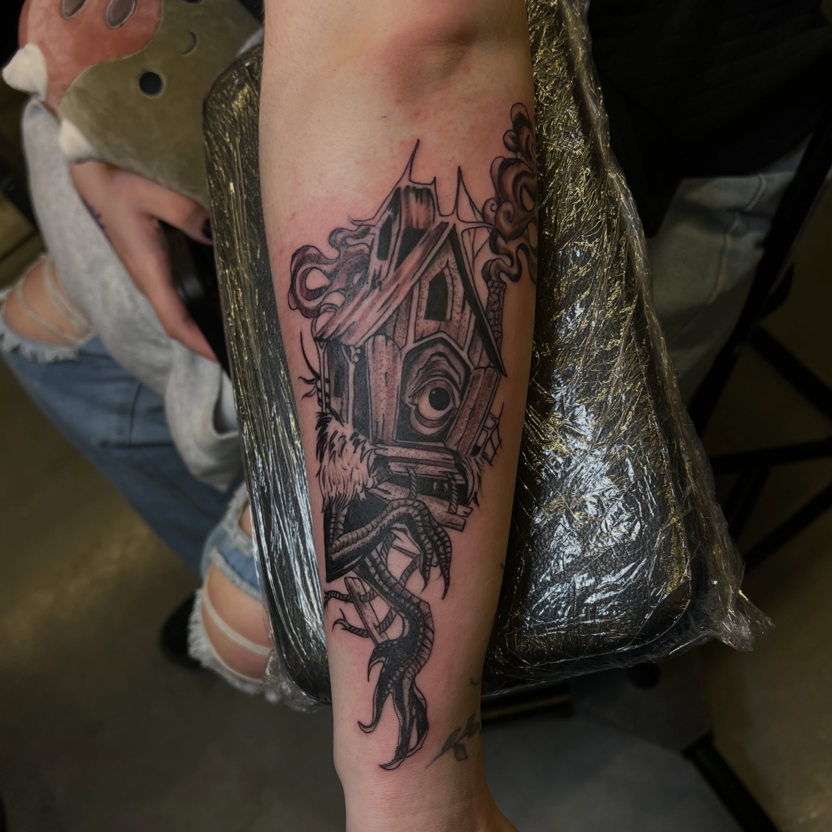 Tattoo by @tat2mushu — black_and_grey