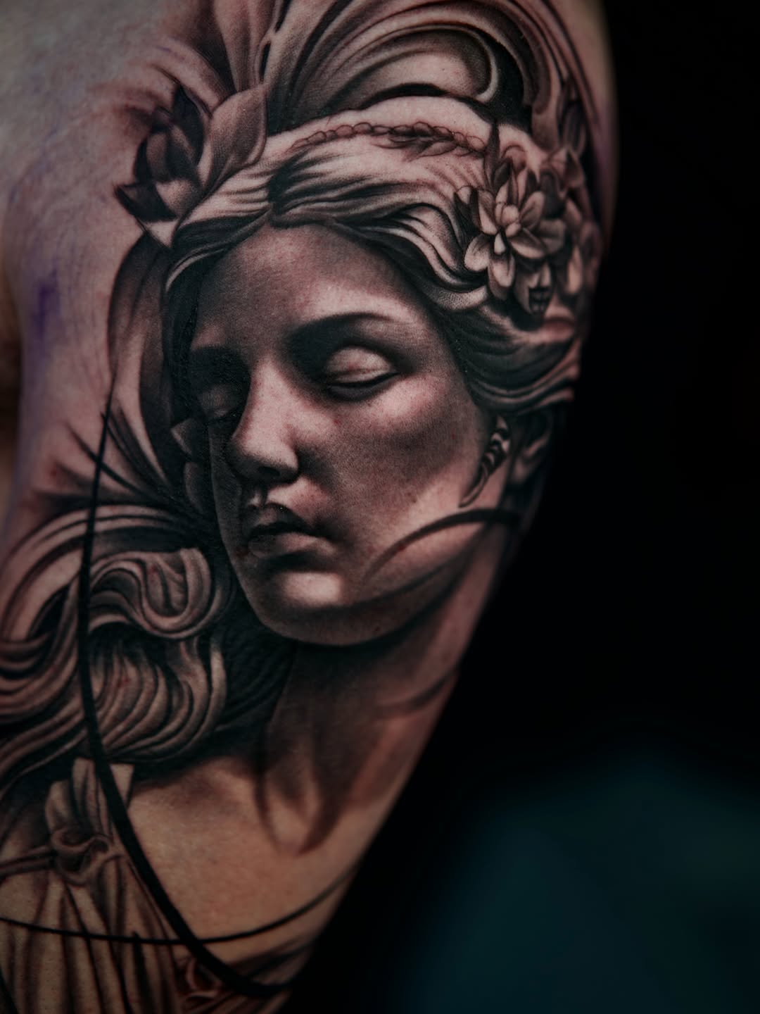 Tattoo by @onytattoos — realism, black_and_grey