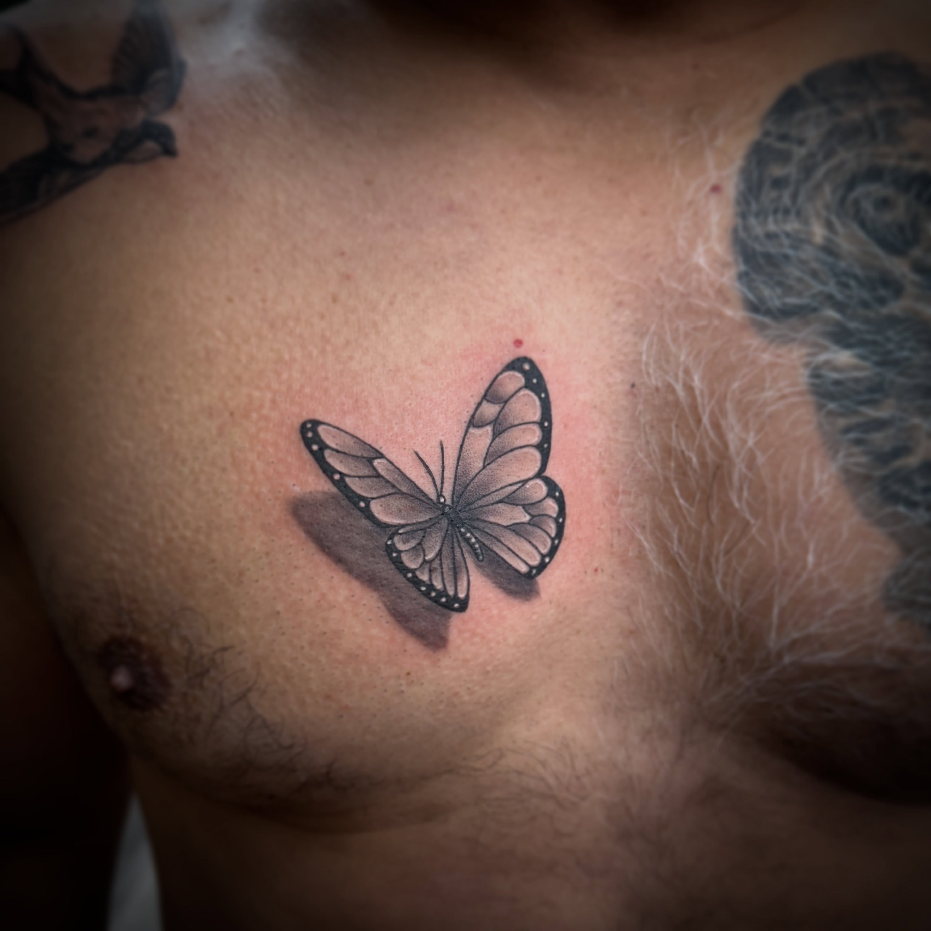 Tattoo by @tat2mushu — black_and_grey