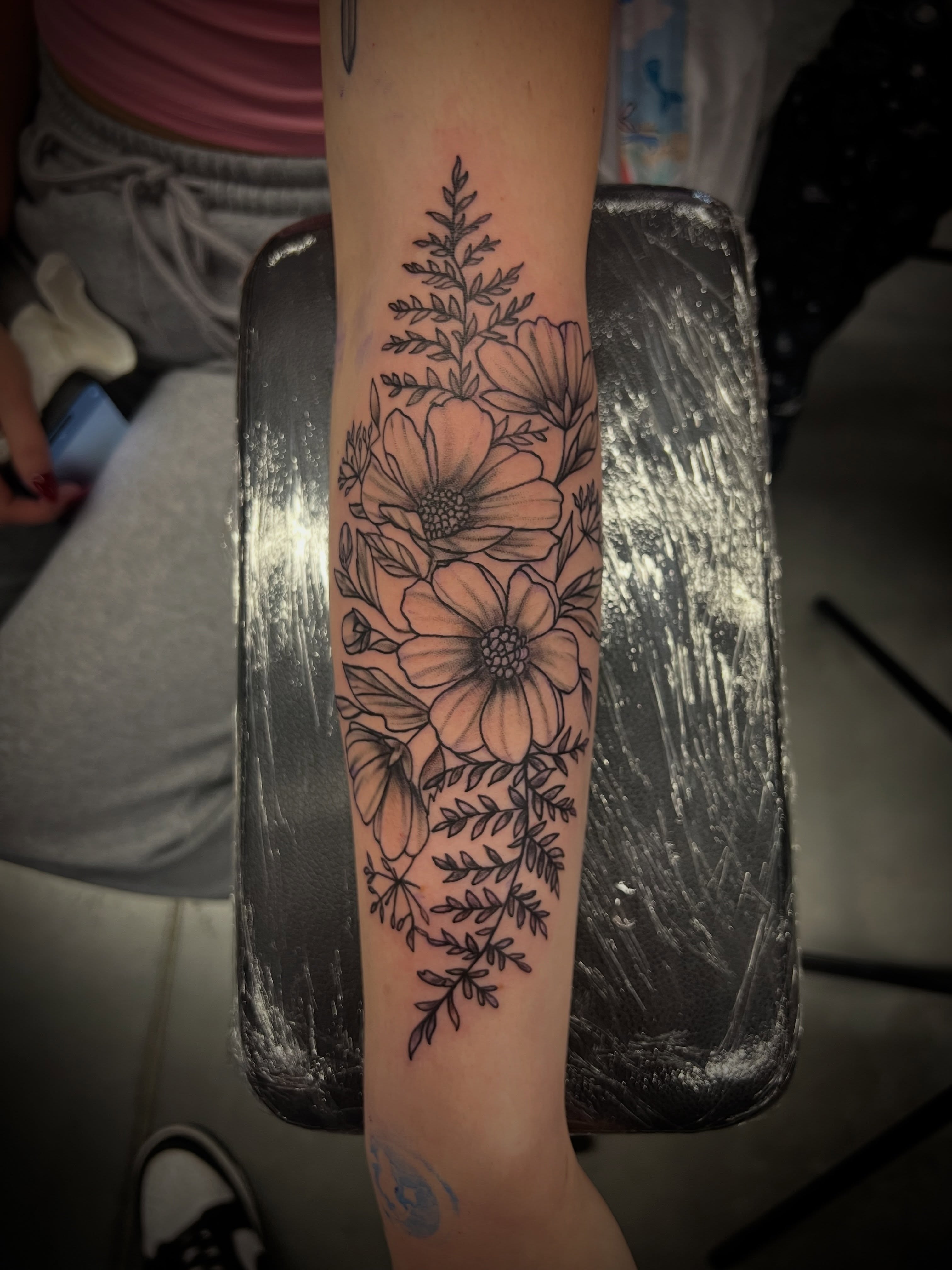 Tattoo by @tat2mushu — black_and_grey