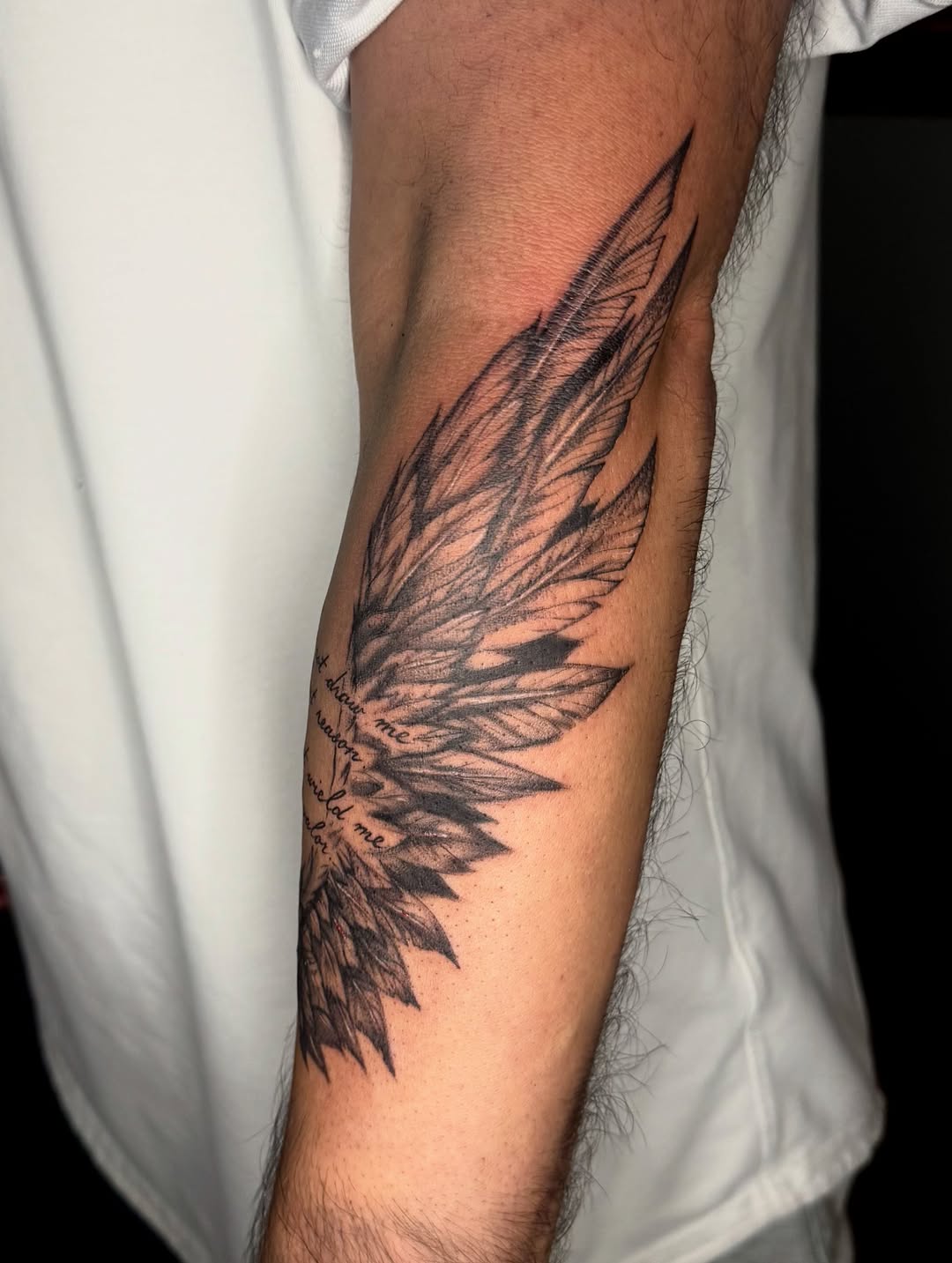 Tattoo by @my_dear__attention — black_and_grey, lettering_script