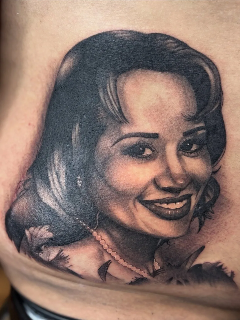 Portrait realism tattoo on the chest by Savana ☆