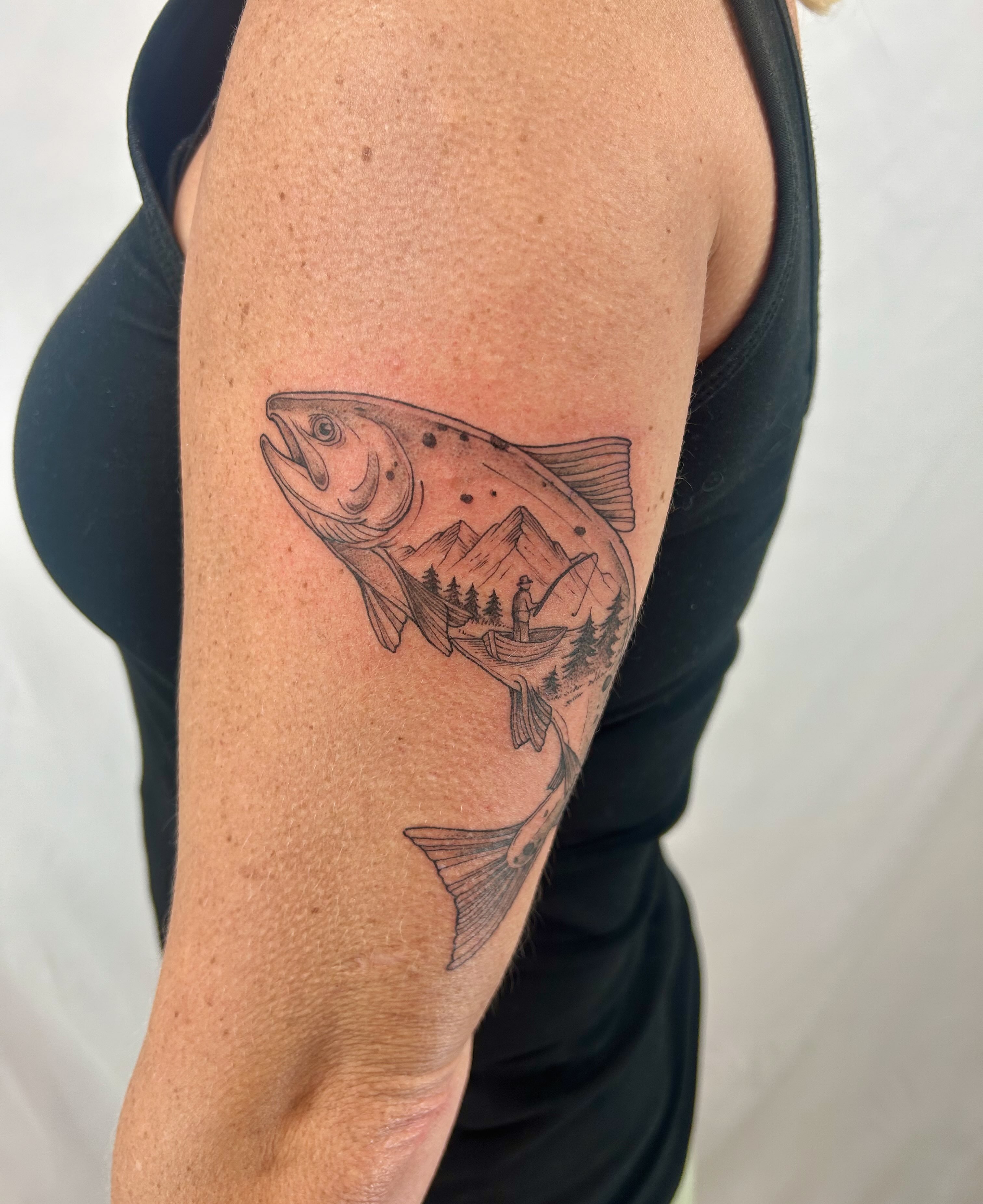Tattoo by @littlebird_ink — black_and_grey