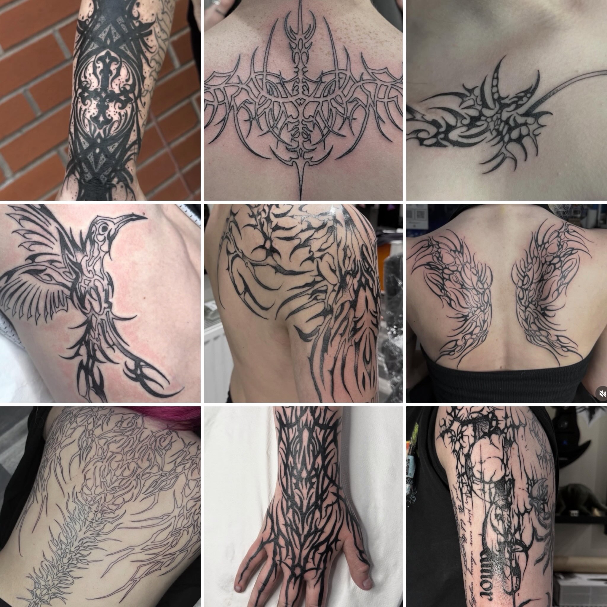 Tribal phoenix tribal tattoo on the back by Aiden Shaw