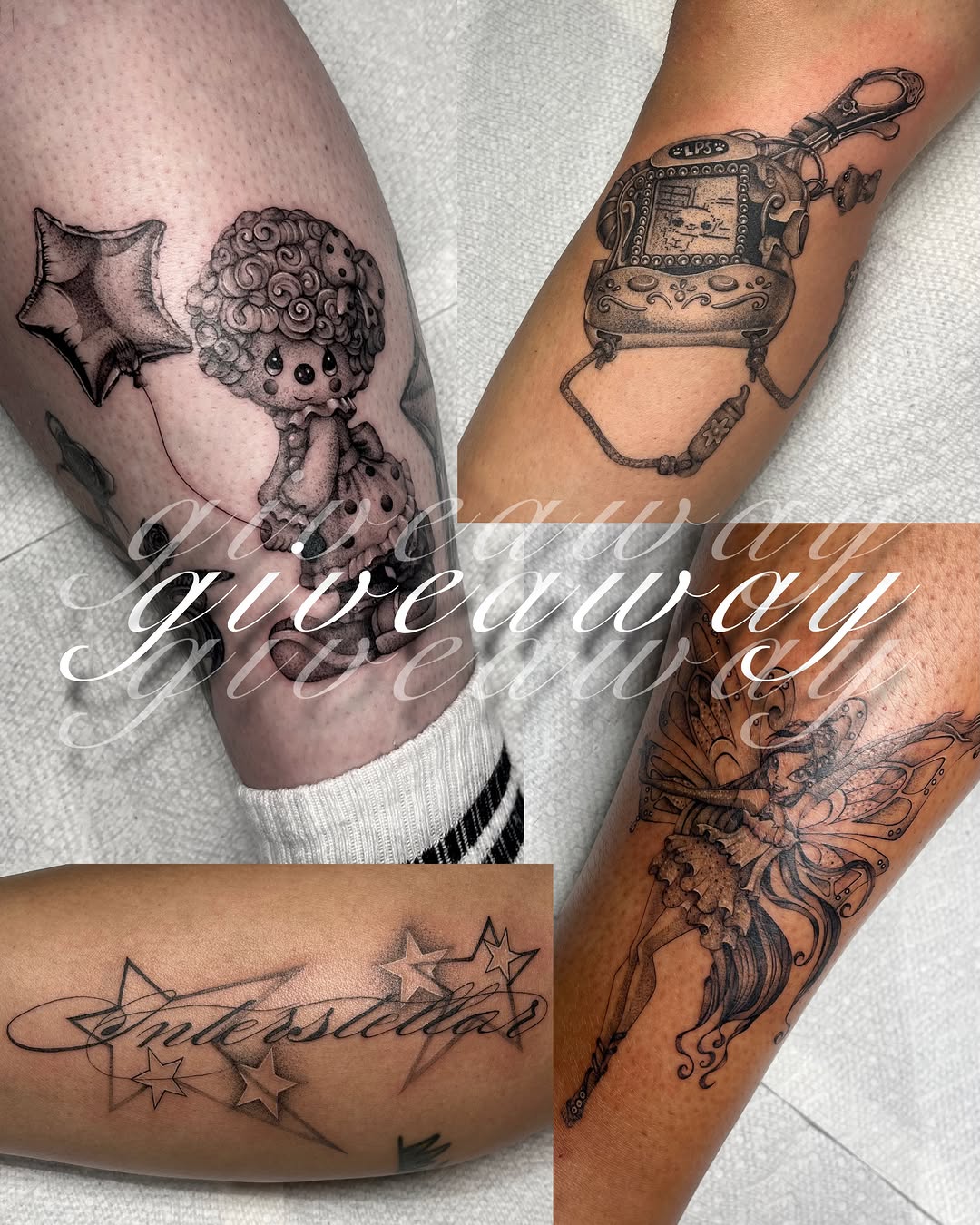 Poodle black and grey tattoo on the forearm by aurora