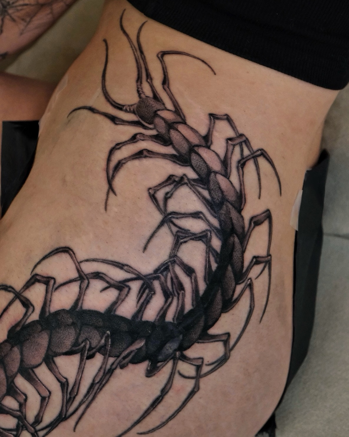 Tattoo by @misaxinks — black_and_grey