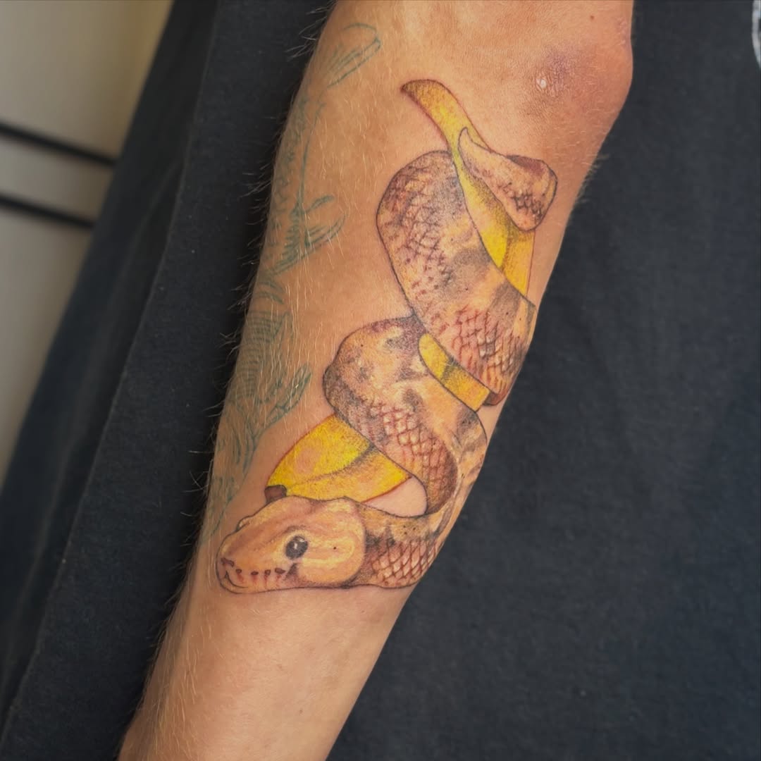 Snake realism tattoo on the forearm by ★ Val! ★ Tattoo Artist