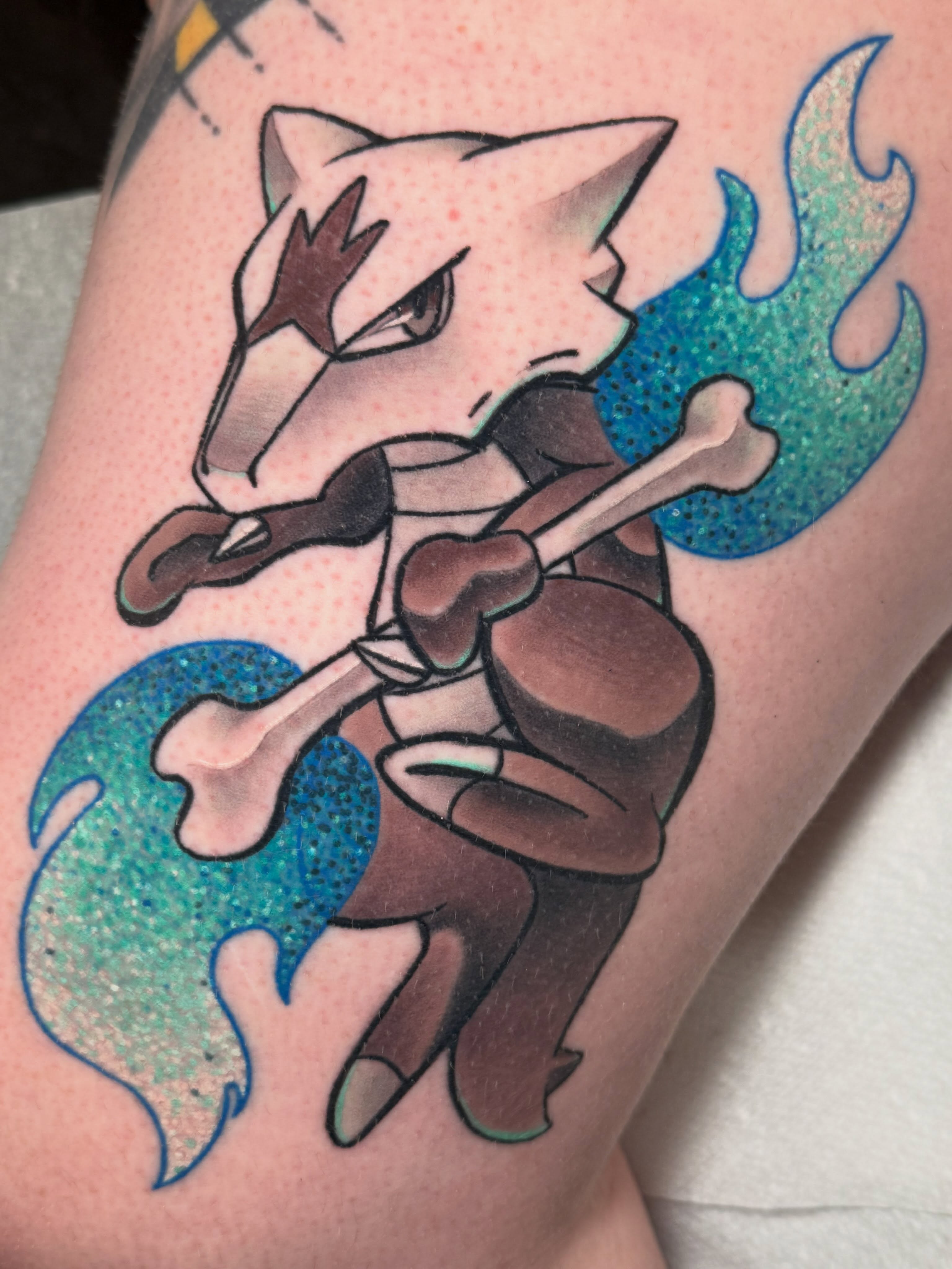 Fox dotwork tattoo on the forearm by Kayla Warren