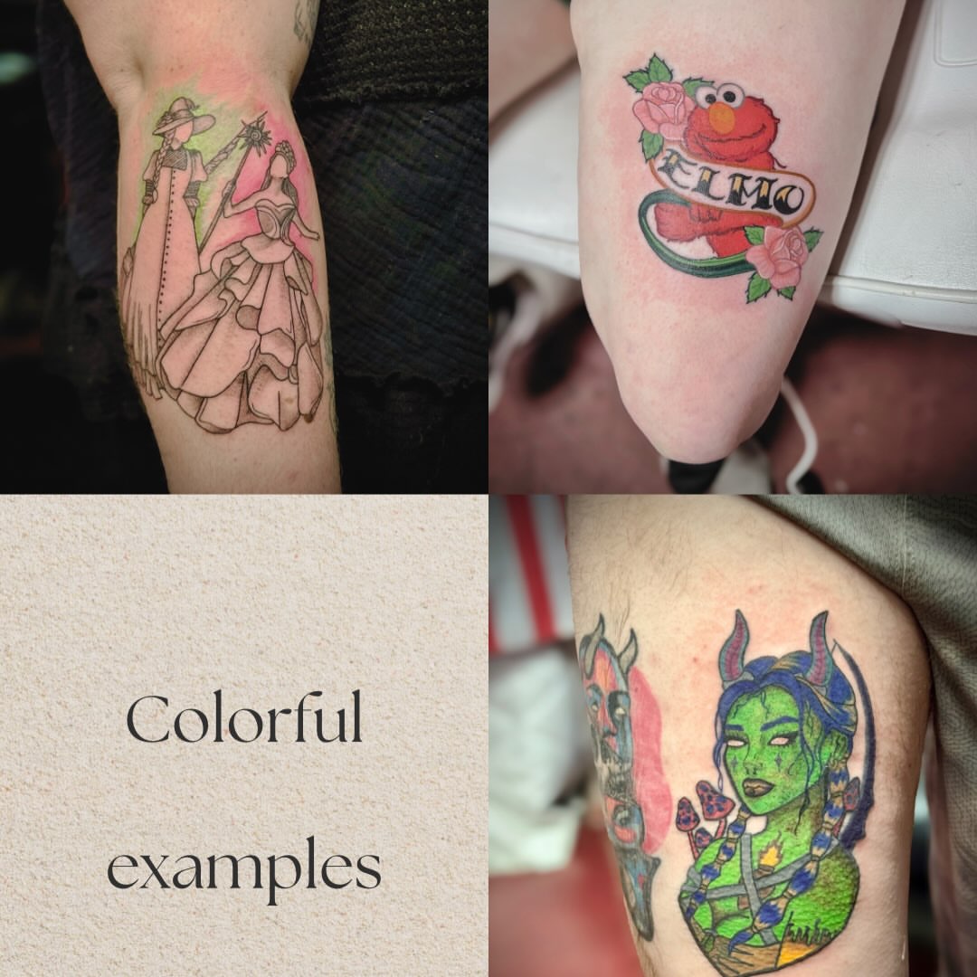 Elmo new school tattoo on the forearm by 🪬🍄Larissa Potter🍄🪬