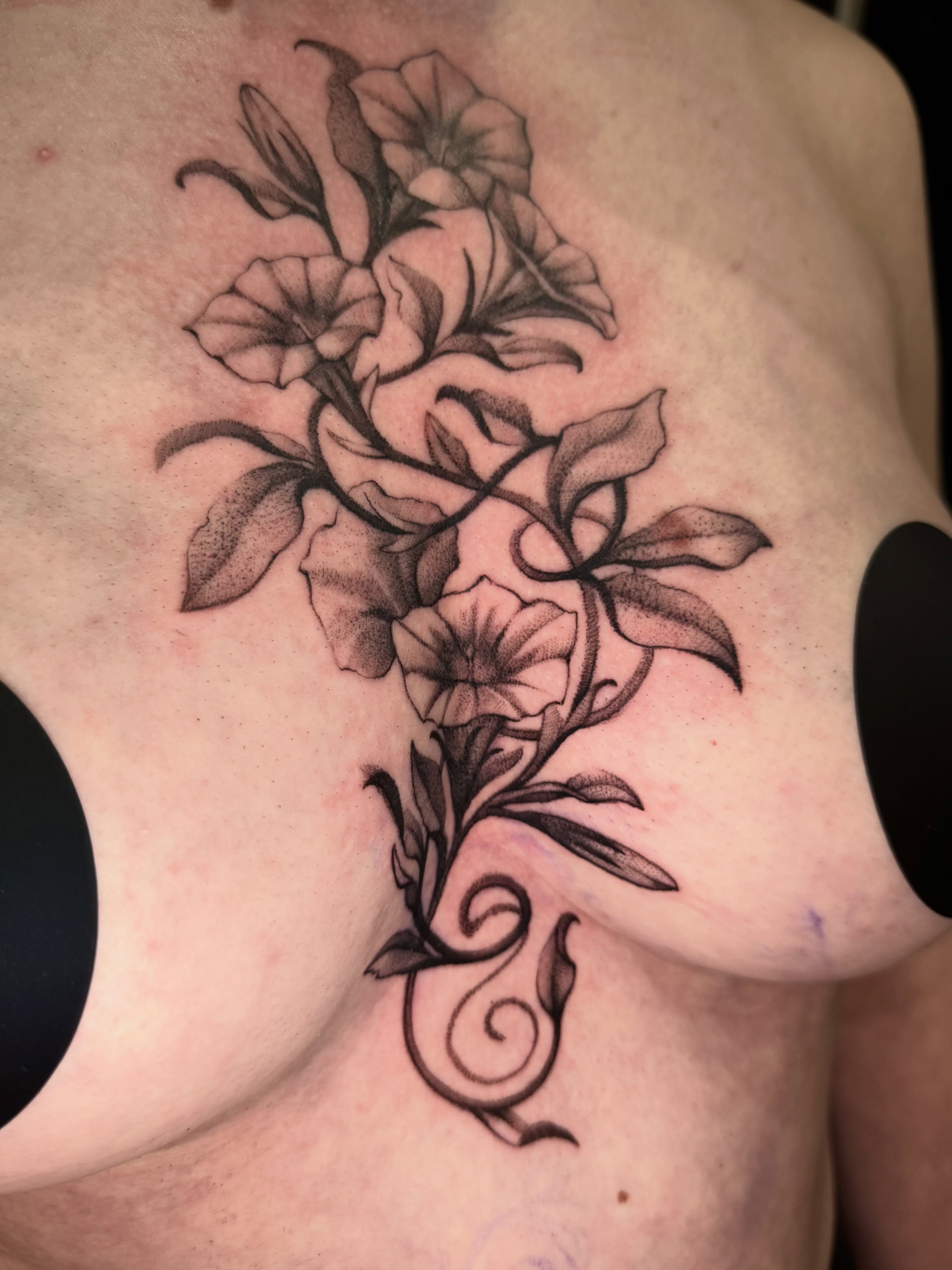 Tattoo by @goodgriefmarina — black_and_grey