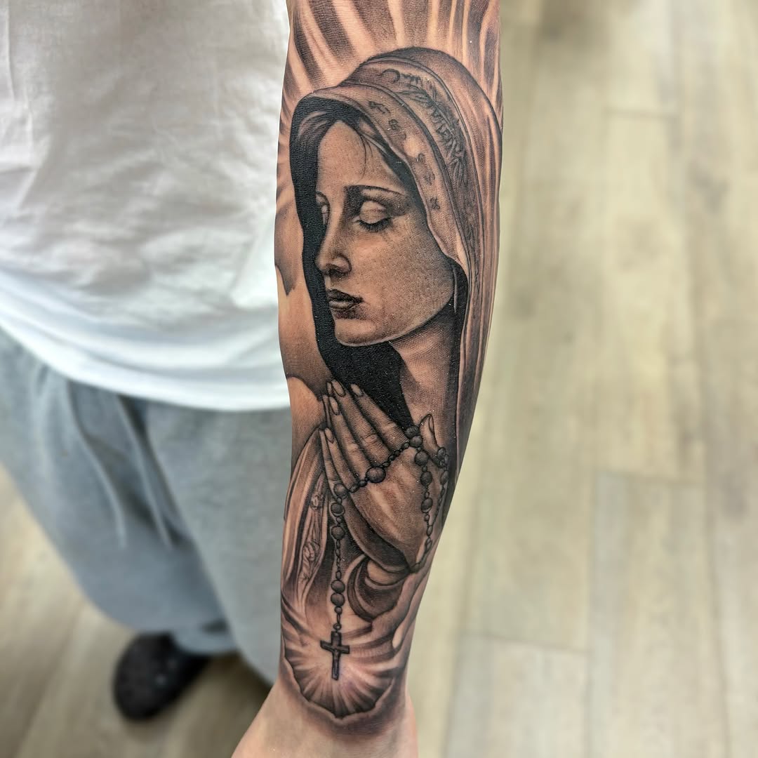 Tattoo by @tattoosbyalexander โ realism, black_and_grey