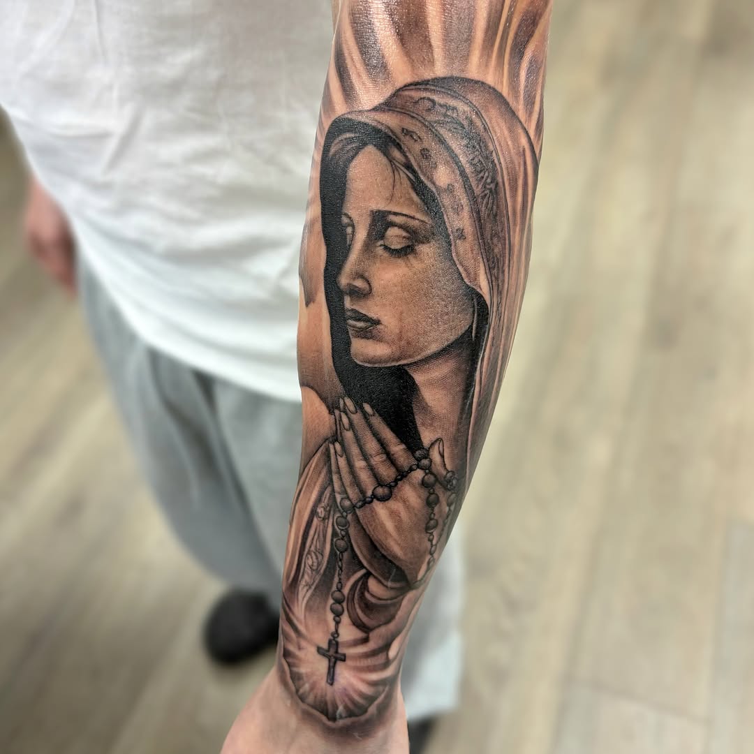 Tattoo by @tattoosbyalexander โ realism, black_and_grey