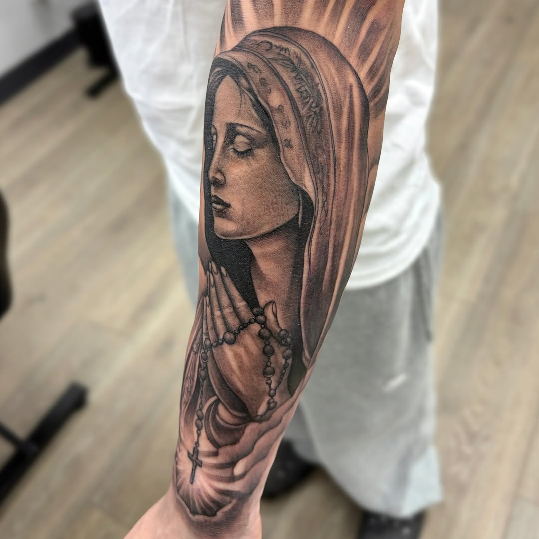 Tattoo by @tattoosbyalexander โ realism, black_and_grey