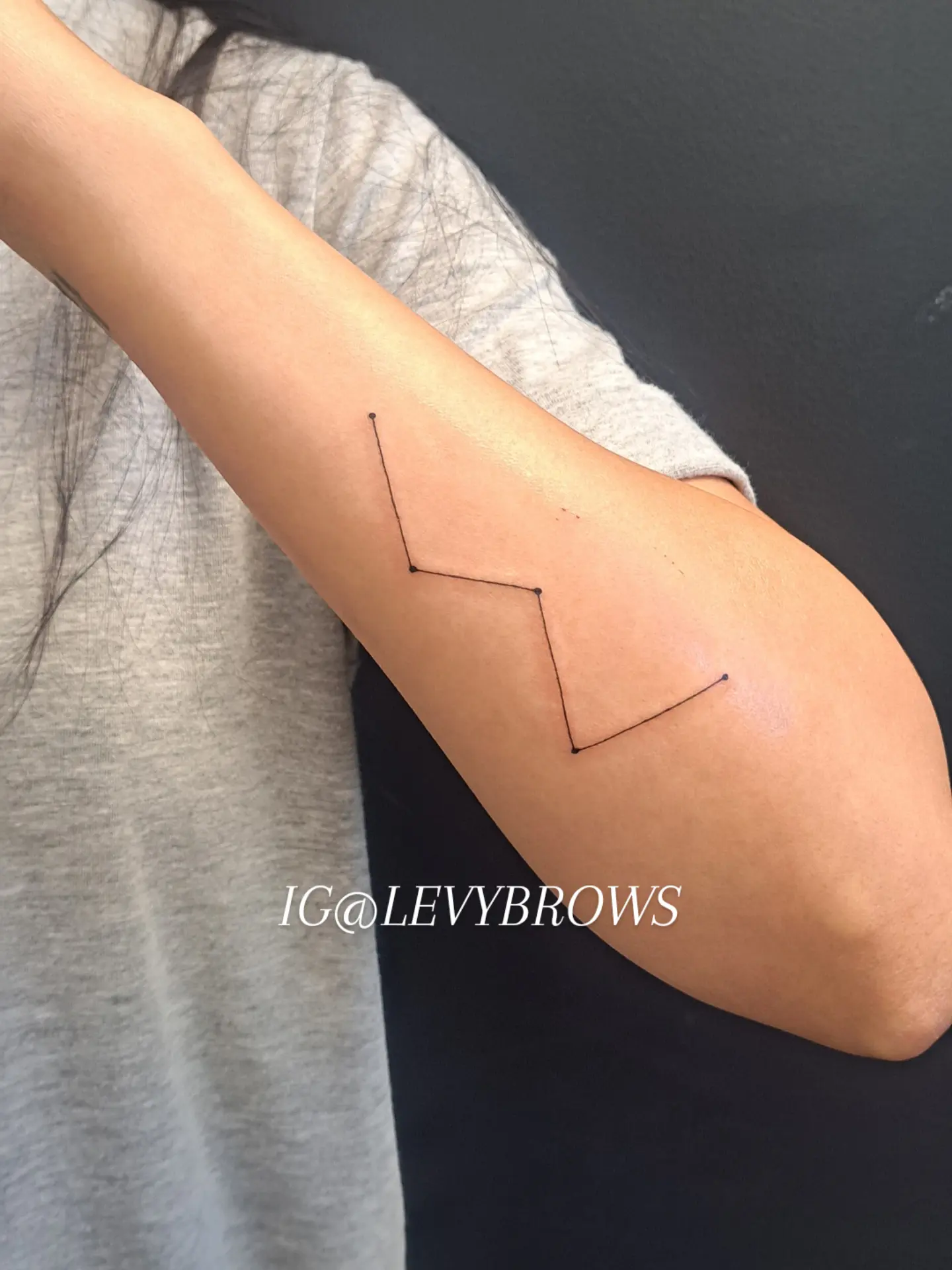 Tattoo by @levybrows — geometric