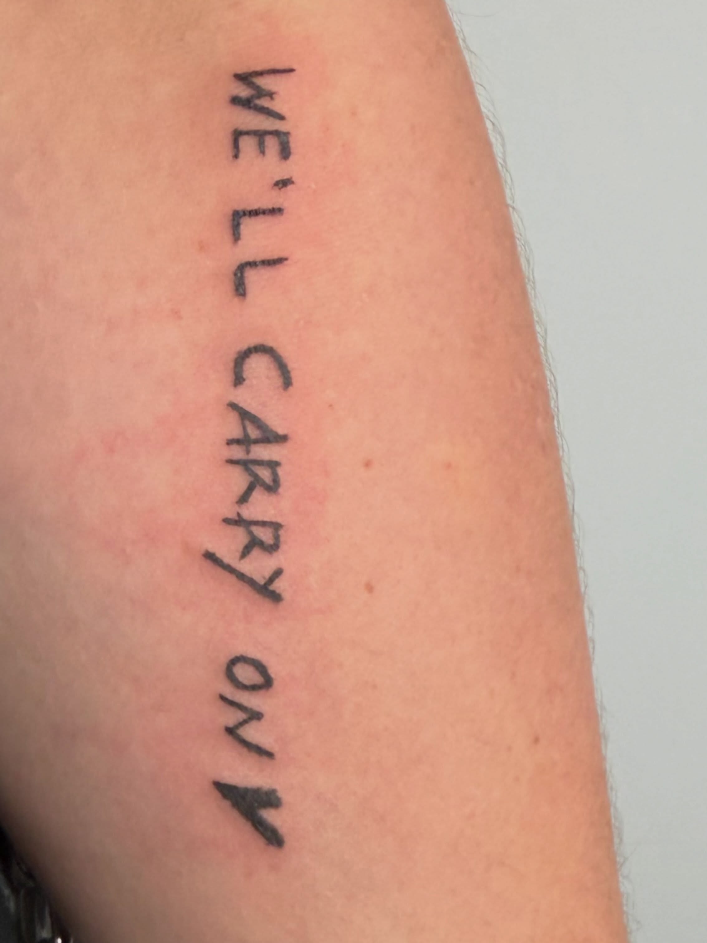 Tattoo by @taeyeon_sseuda — lettering_script