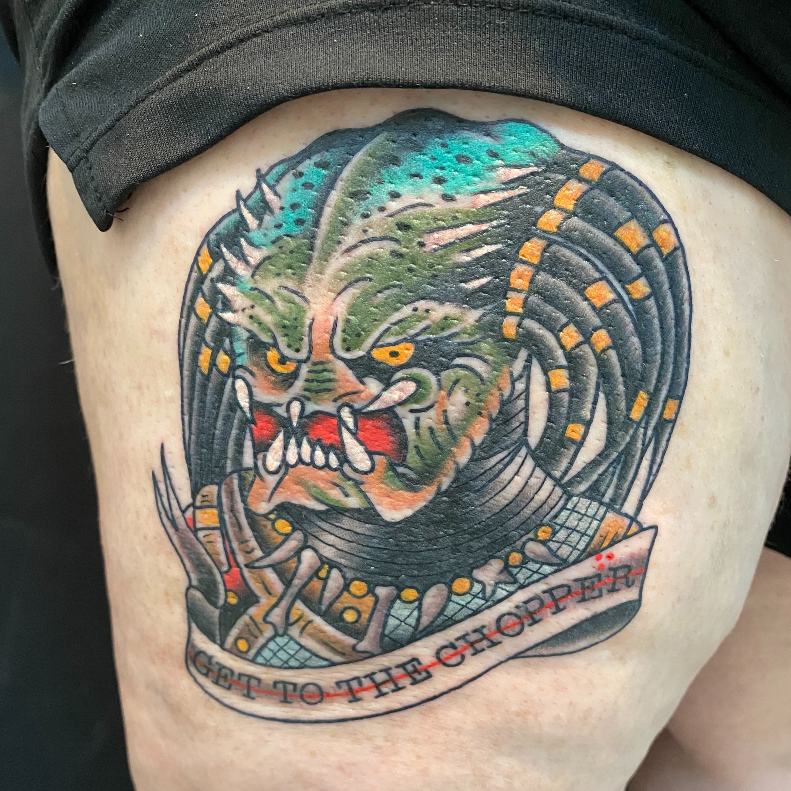 Tattoo by @jimmyhtx — american_traditional, dark_realism