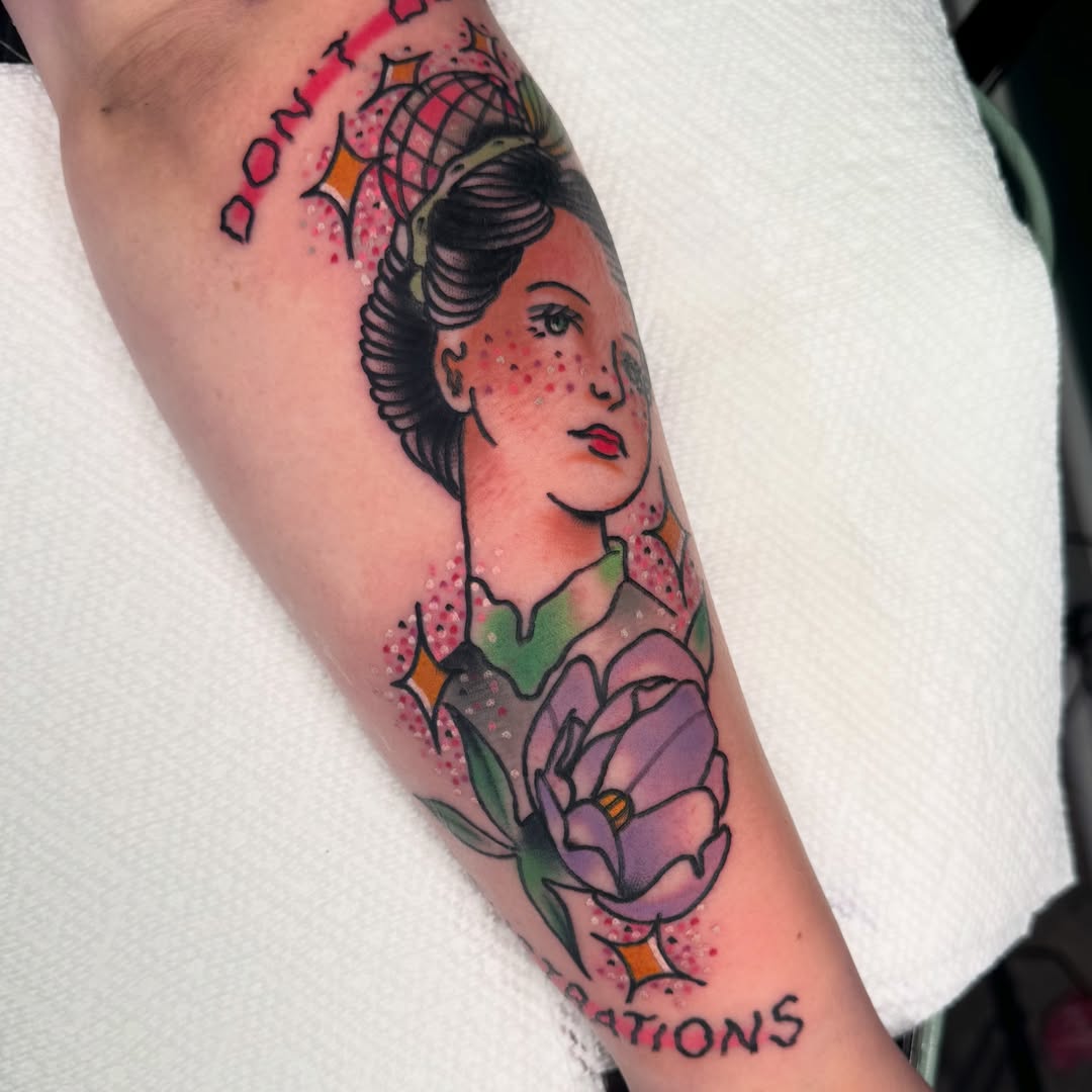 Tattoo by @happyboykurt — dotwork, american_traditional