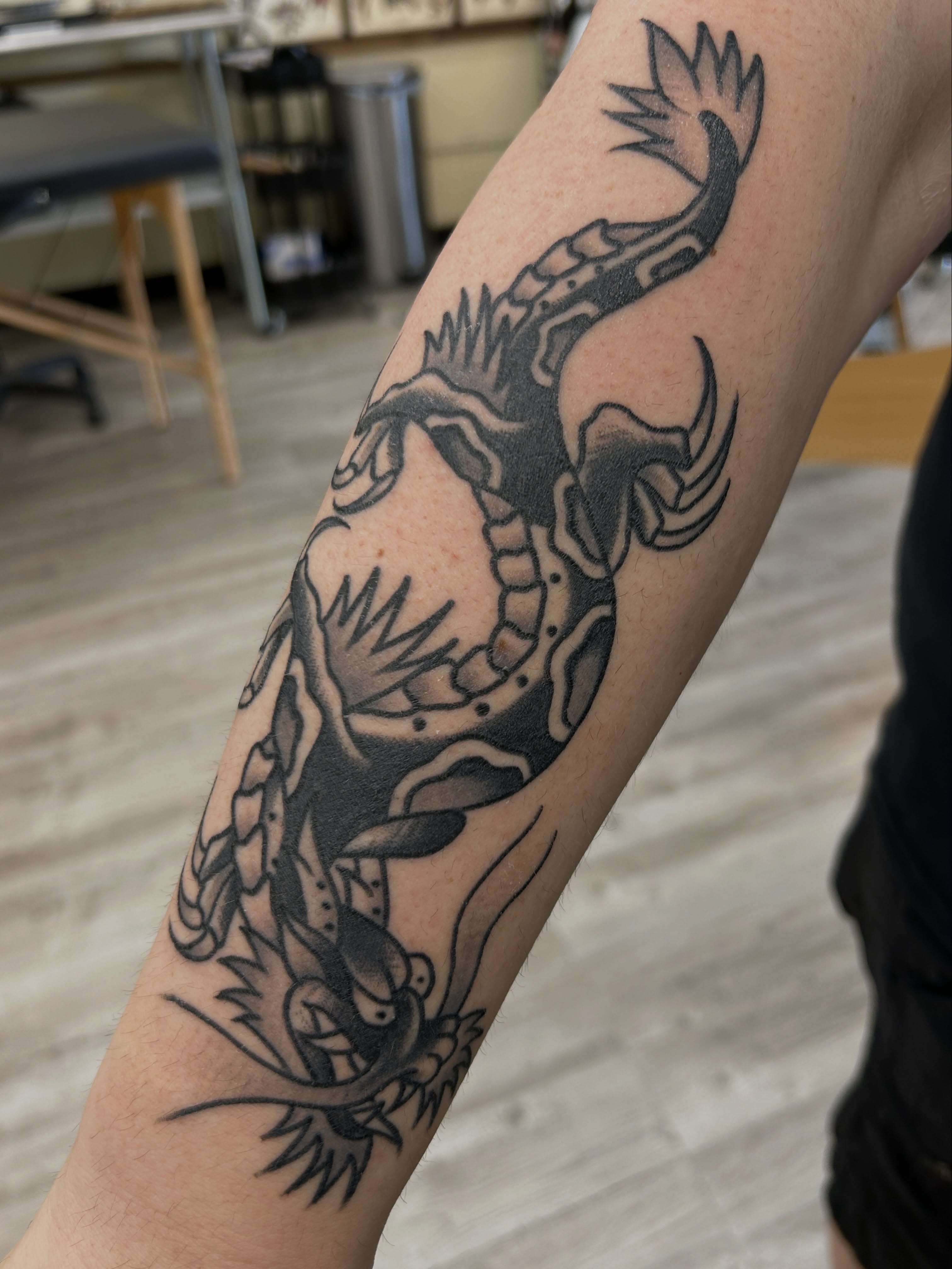 Tattoo by @ericcaudilltattoo — black_and_grey