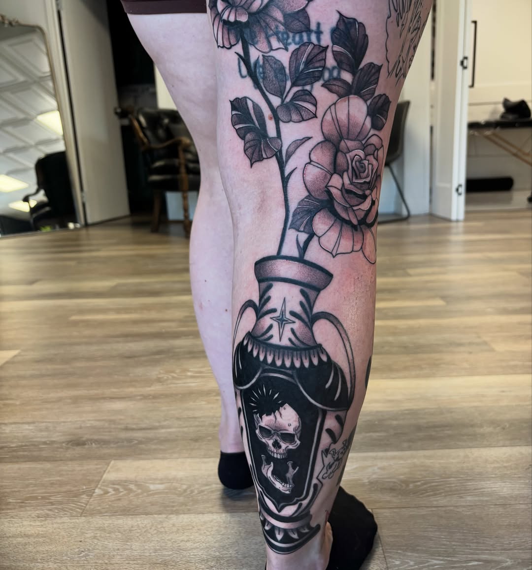 Tattoo by @1nkzilla — black_and_grey, realism