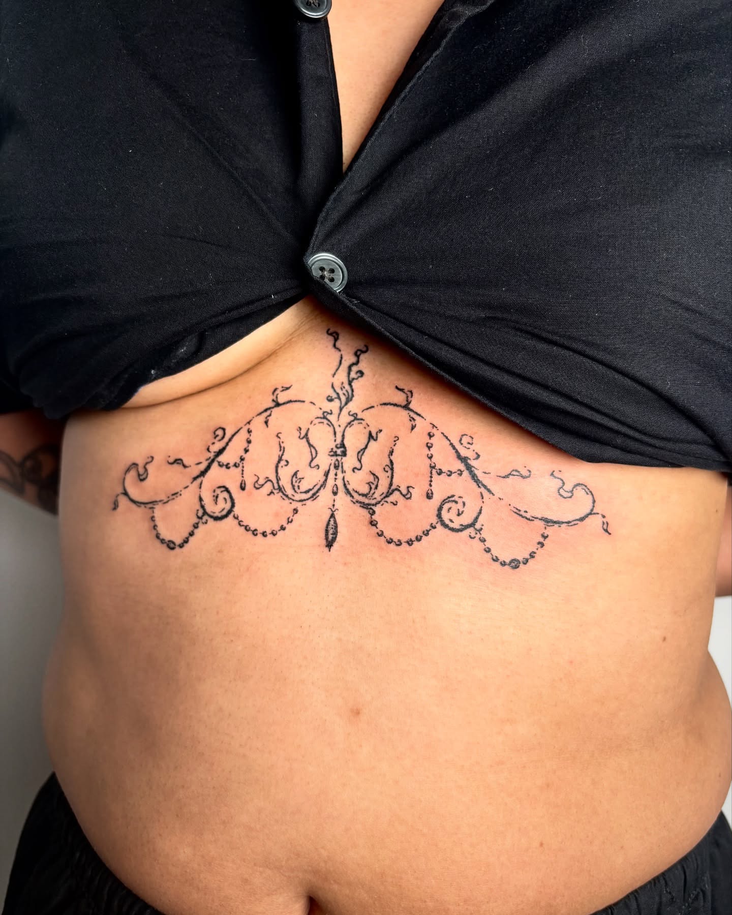 Ornamental design ornamental tattoo on the torso by kendle