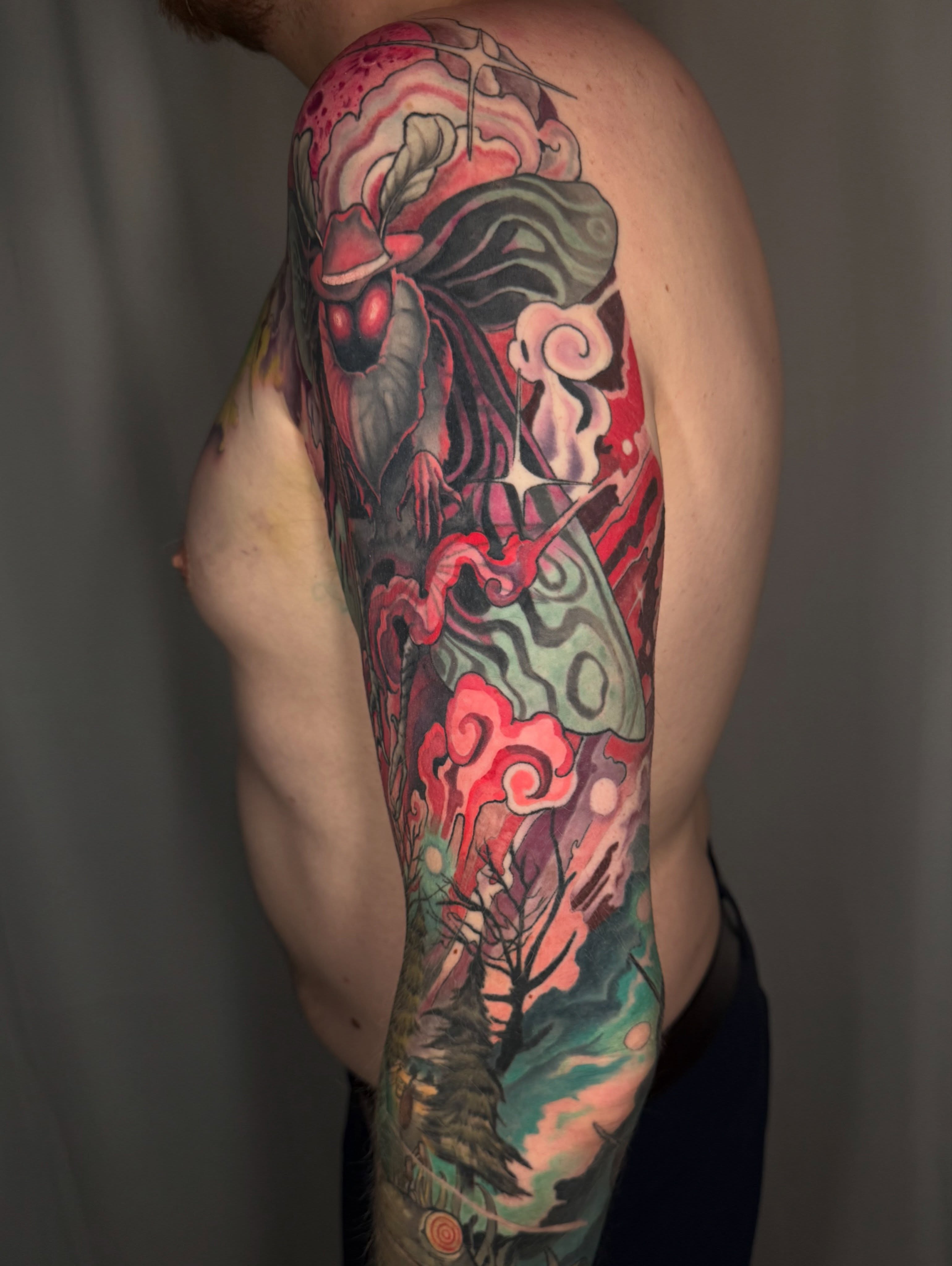 Tattoo by @tattoosbydingle — japanese_irezumi, dotwork