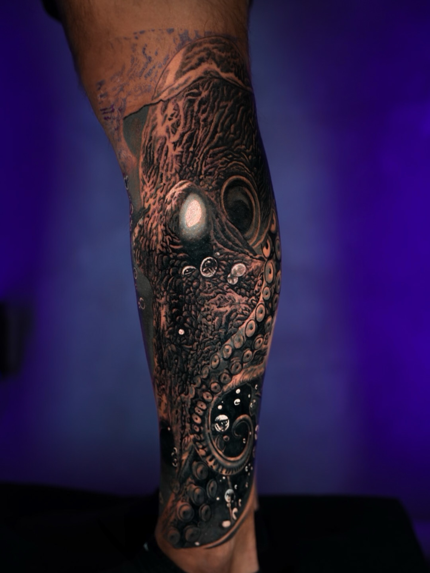 Octopus dotwork tattoo on the forearm by Bailey Lemus