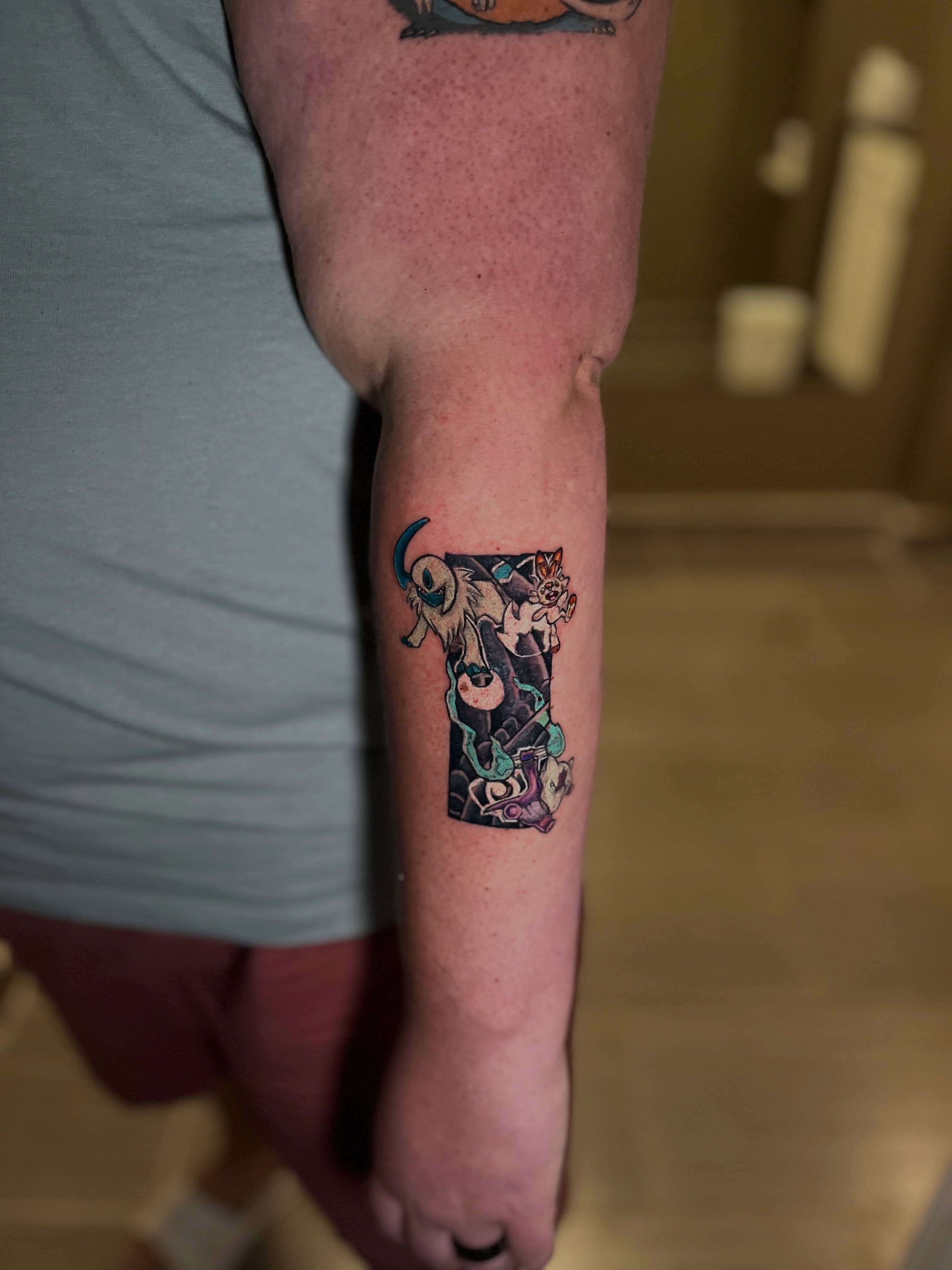 Tattoo by @ktronink — american_traditional, dotwork