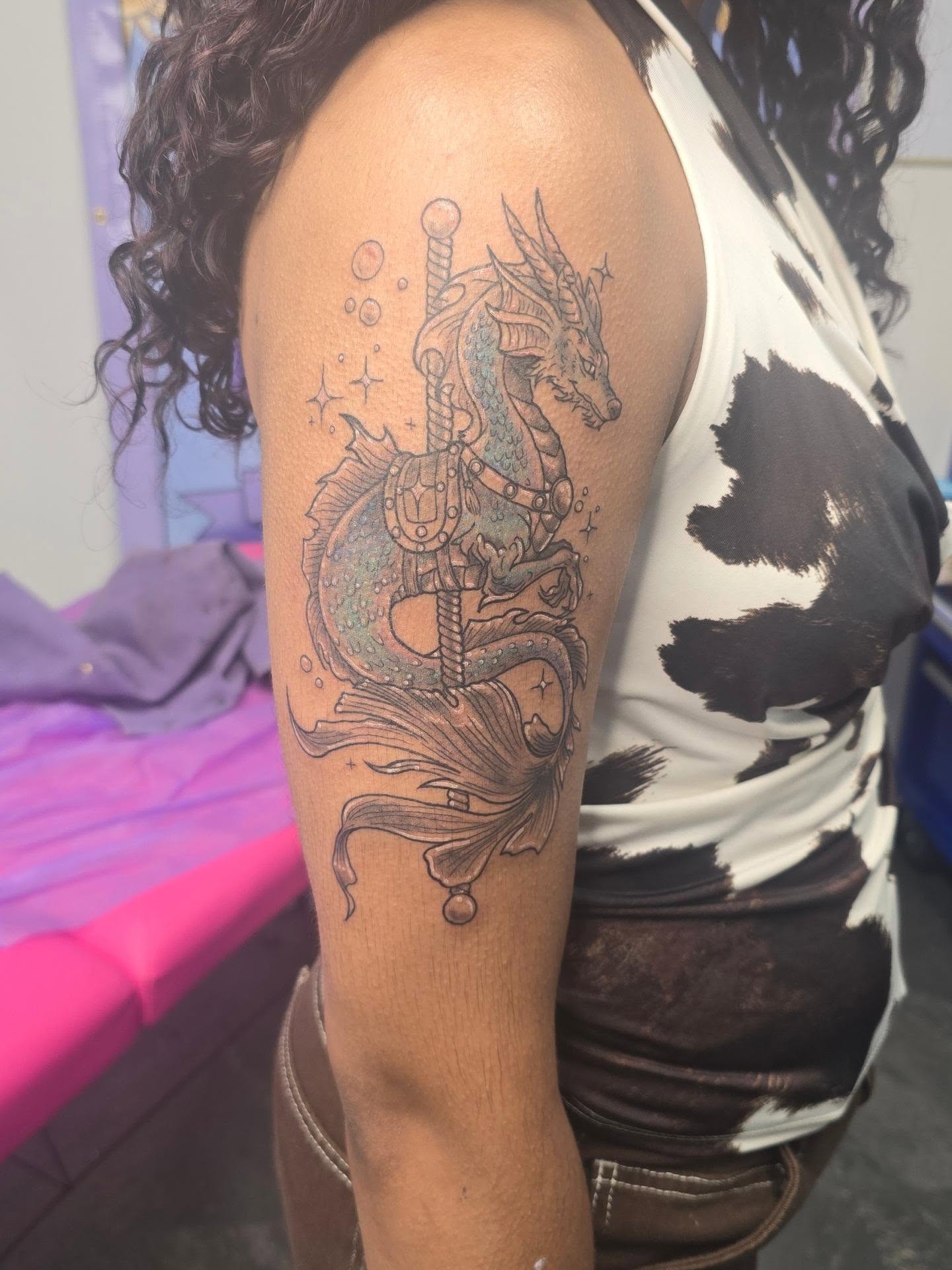 Tattoo by @foxkidstattoos — black_and_grey