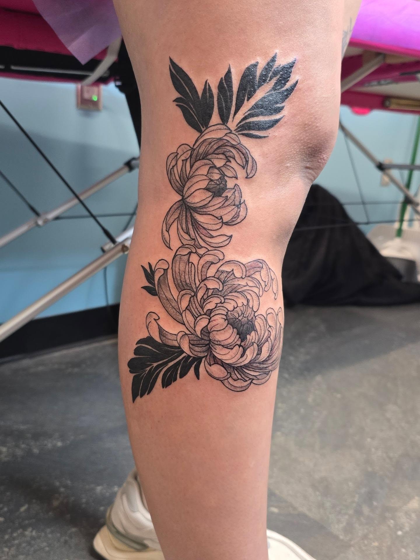 Tattoo by @foxkidstattoos — black_and_grey