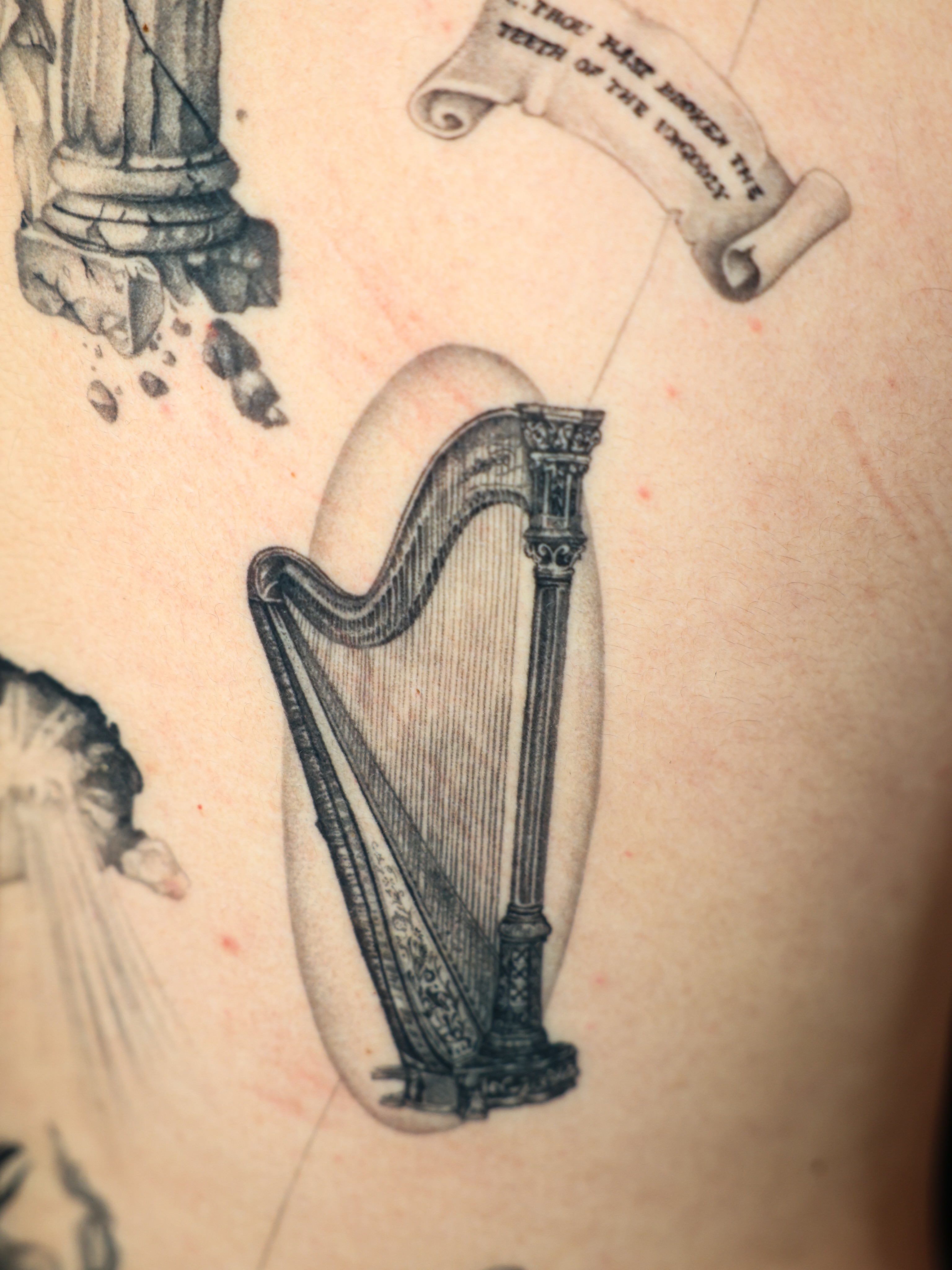 Tattoo by @fckthetinytattooer — black_and_grey