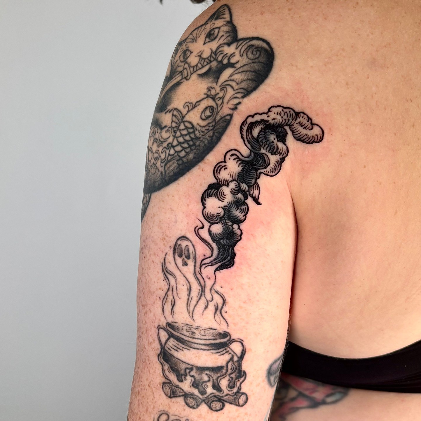 Tattoo by @highsettler โ black_and_grey