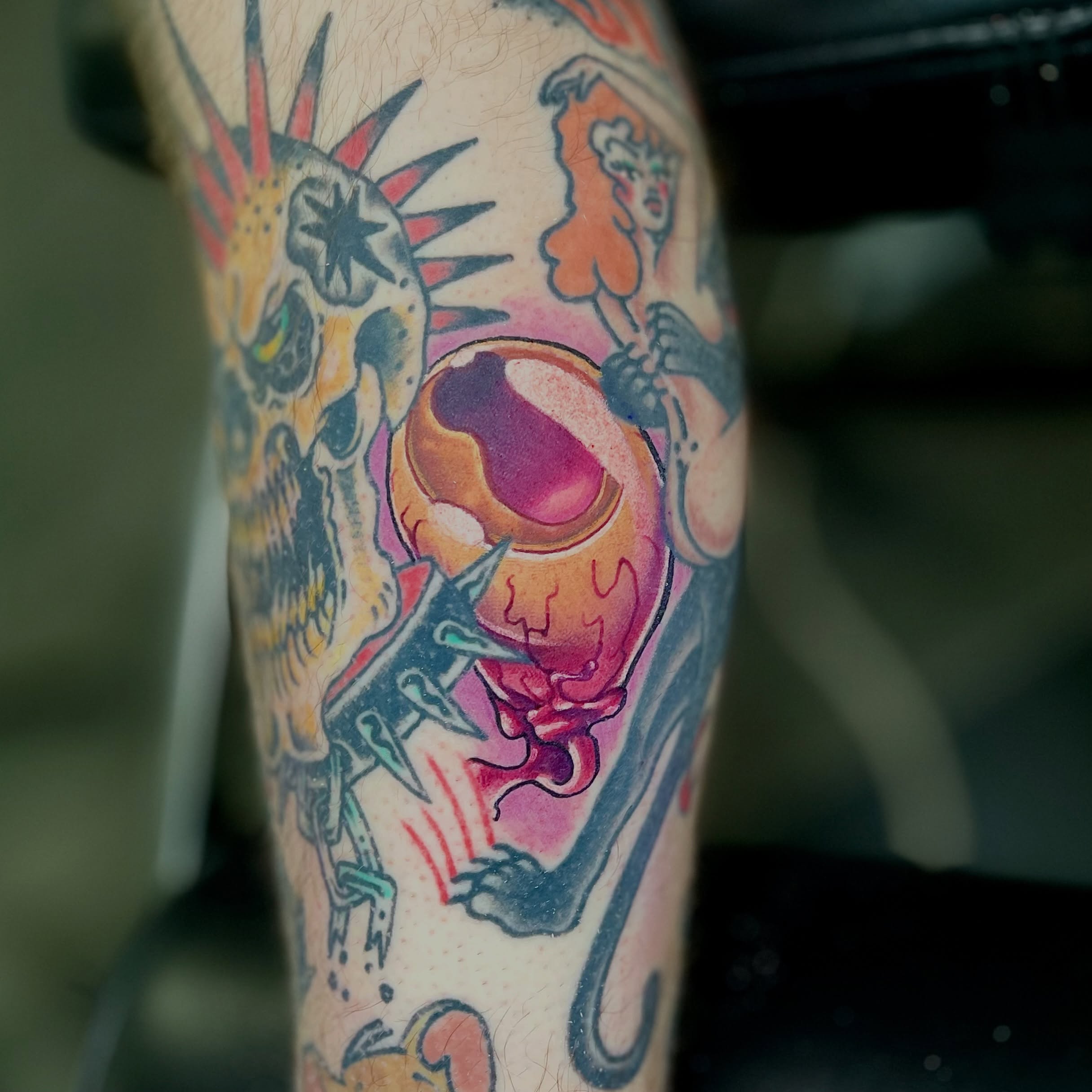 Abstract surrealism surrealism tattoo on the forearm by Jacob Webb