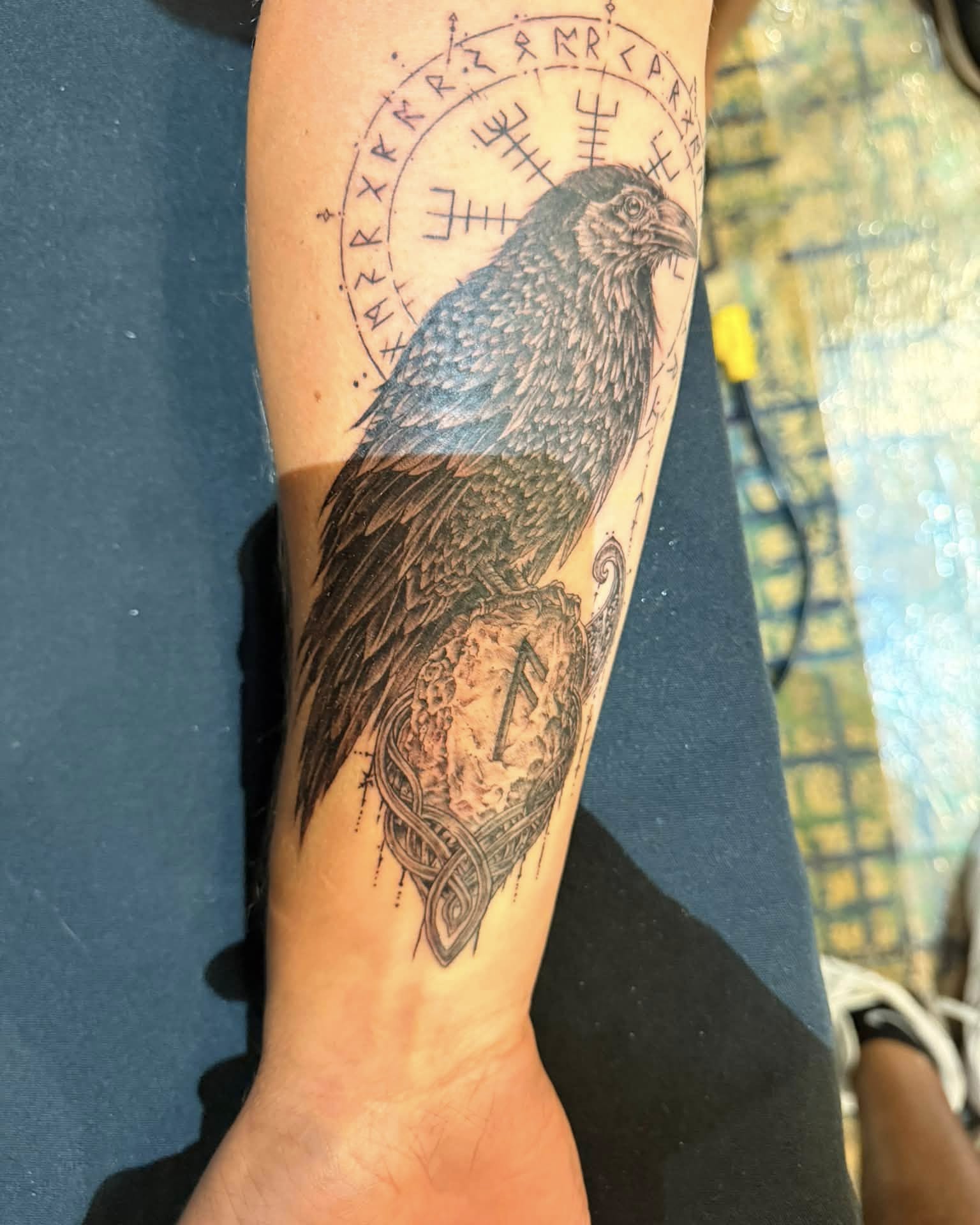 Tattoo by @csupremebluemagic — black_and_grey, realism