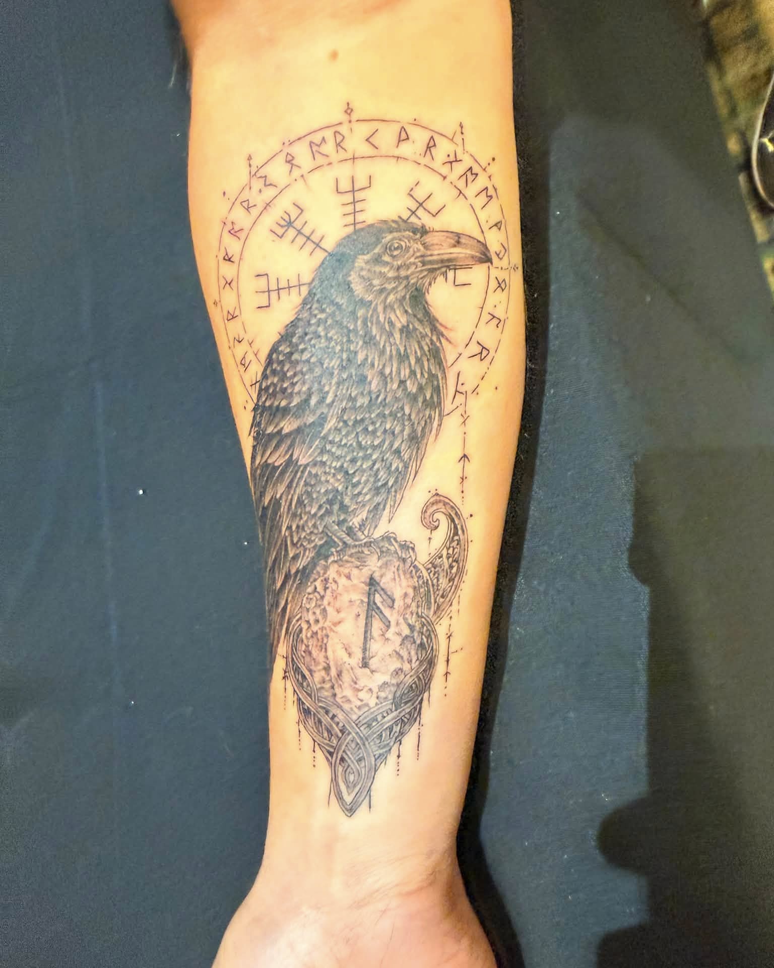 Tattoo by @csupremebluemagic — black_and_grey, realism