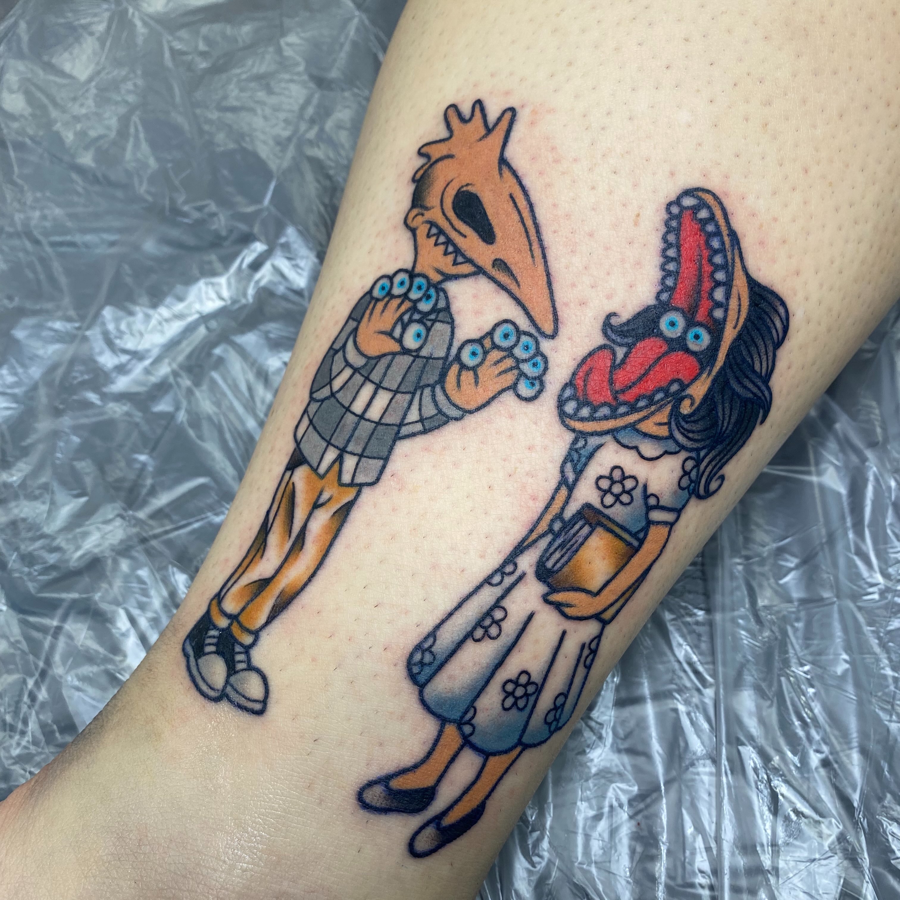 Tattoo by @jimmyhtx — american_traditional, dotwork