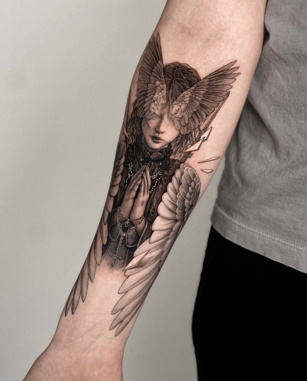 Tattoo by @blackbird_tattooer — realism, black_and_grey