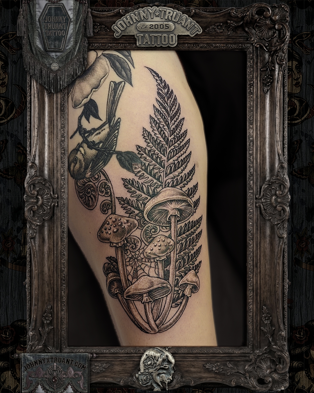 Tattoo by @johnnyxtruant — black_and_grey