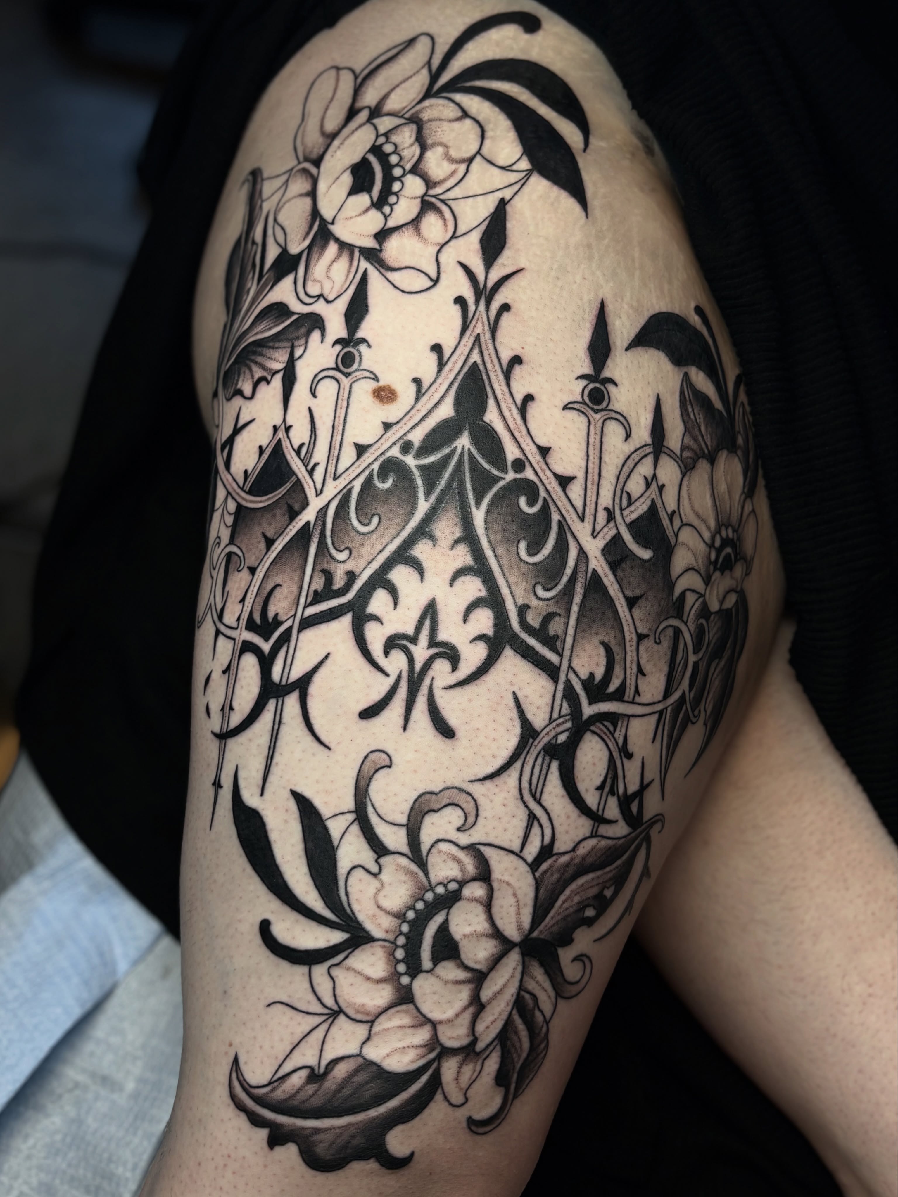 Floral and ornamental design ornamental tattoo on the shoulder by ๐ฅ Jas ๐ฅ
