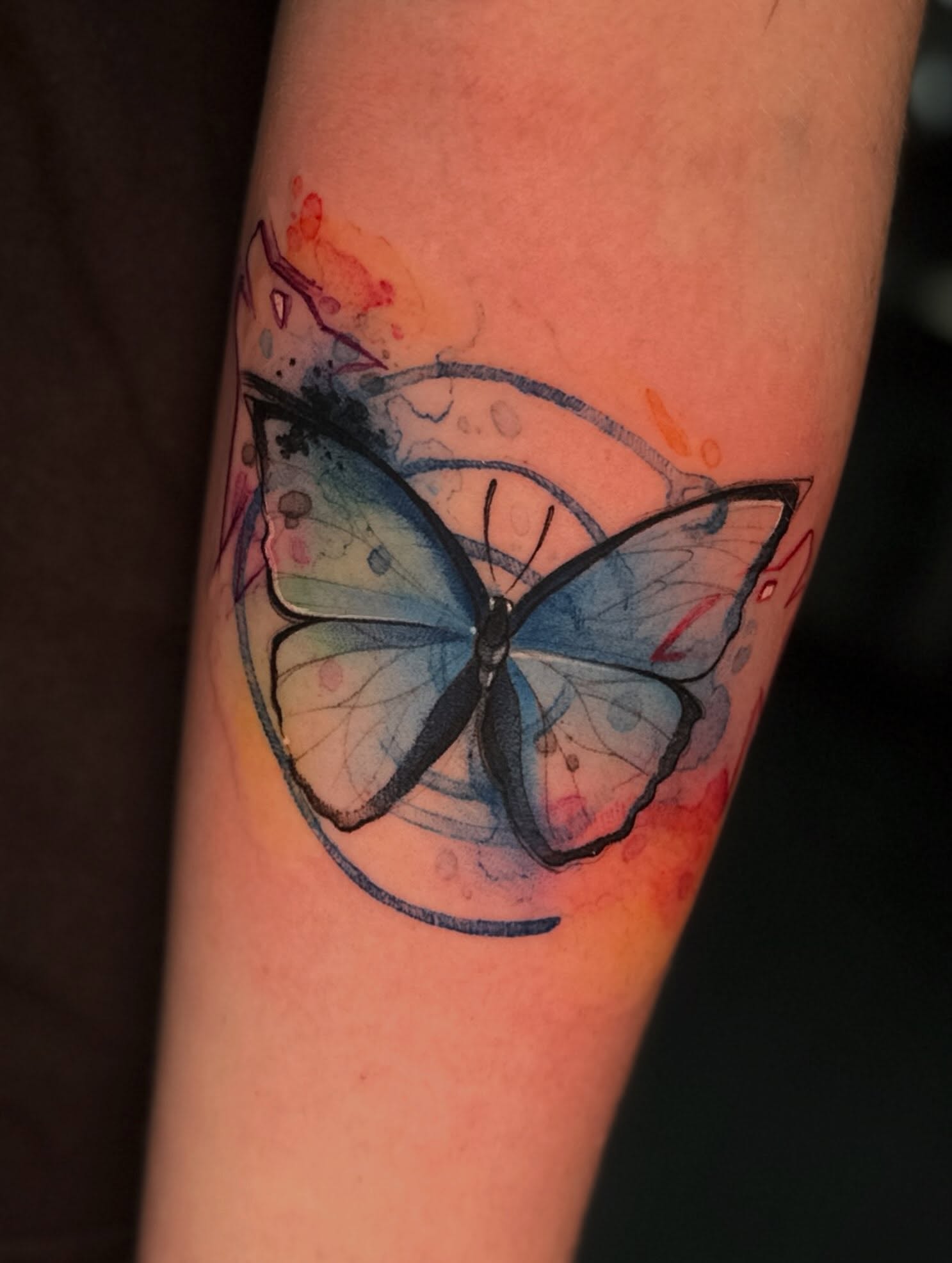 Tattoo by @mattisonfire — watercolor