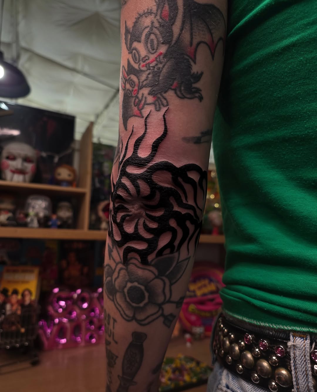 Tattoo by @emogirltattoo — american_traditional, black_and_grey
