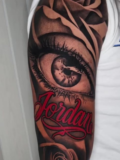Eye realism tattoo on the forearm by Javier M Davila