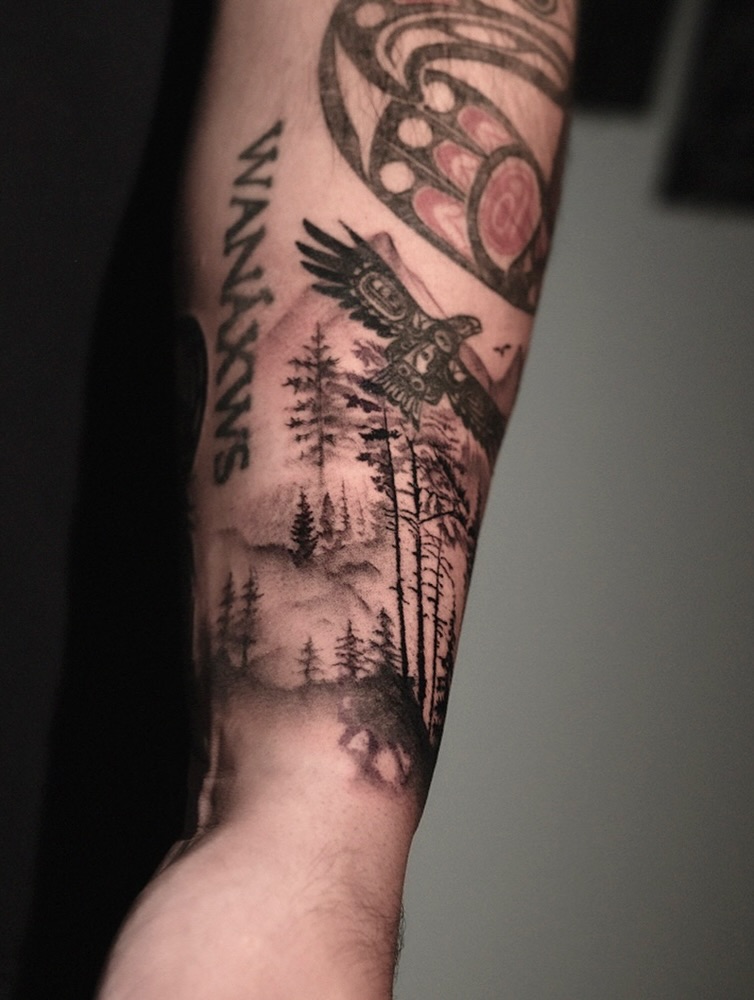 Tattoo by @tattooer_amu — black_and_grey, tribal