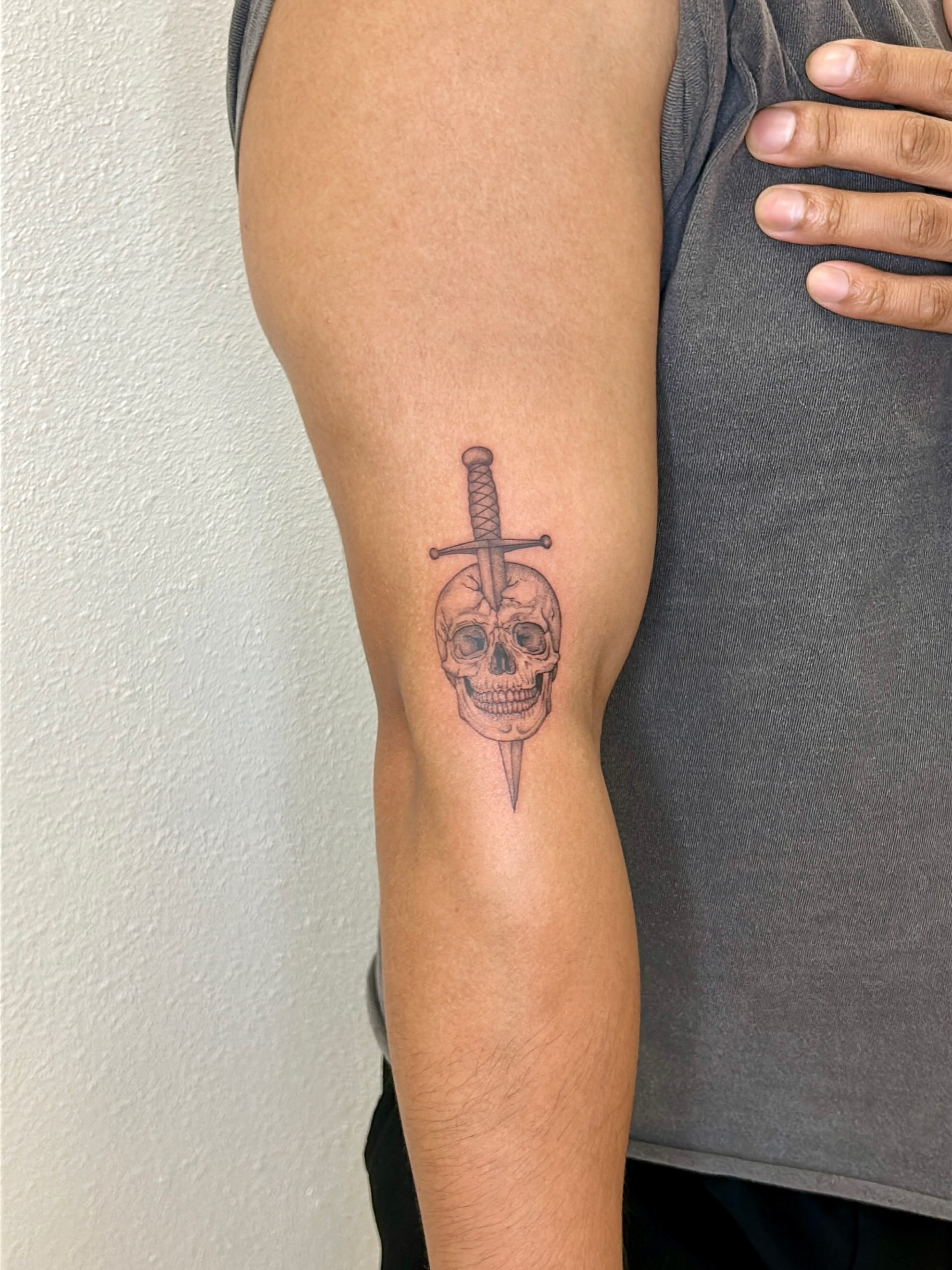 Tattoo by @tsuinami.tattoos — black_and_grey