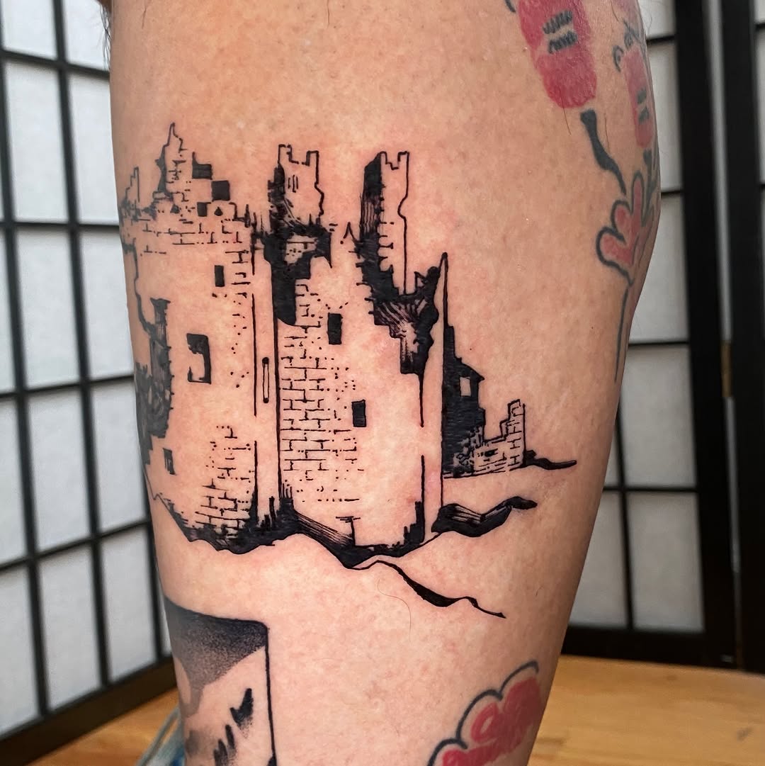 Tattoo by @woodniptat — illustrative, black_and_grey