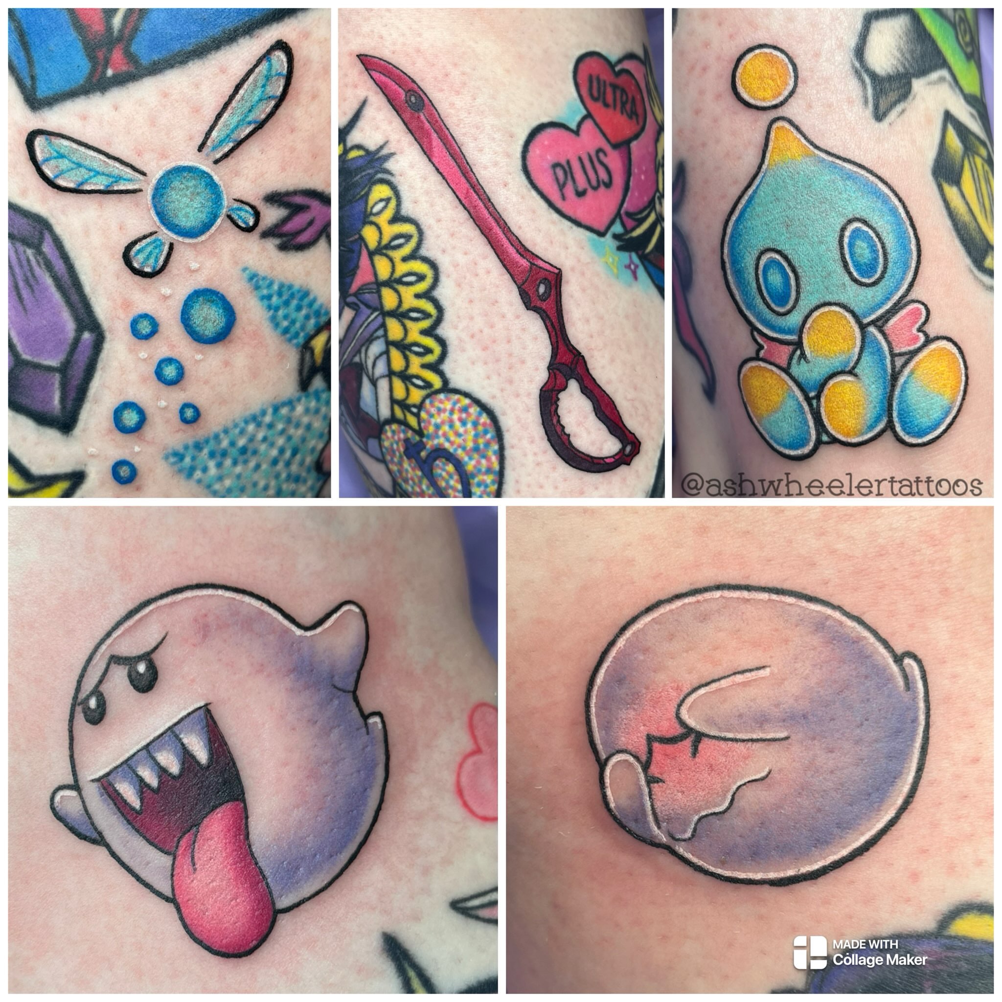 Tattoo collage dotwork tattoo by Ash Wheeler