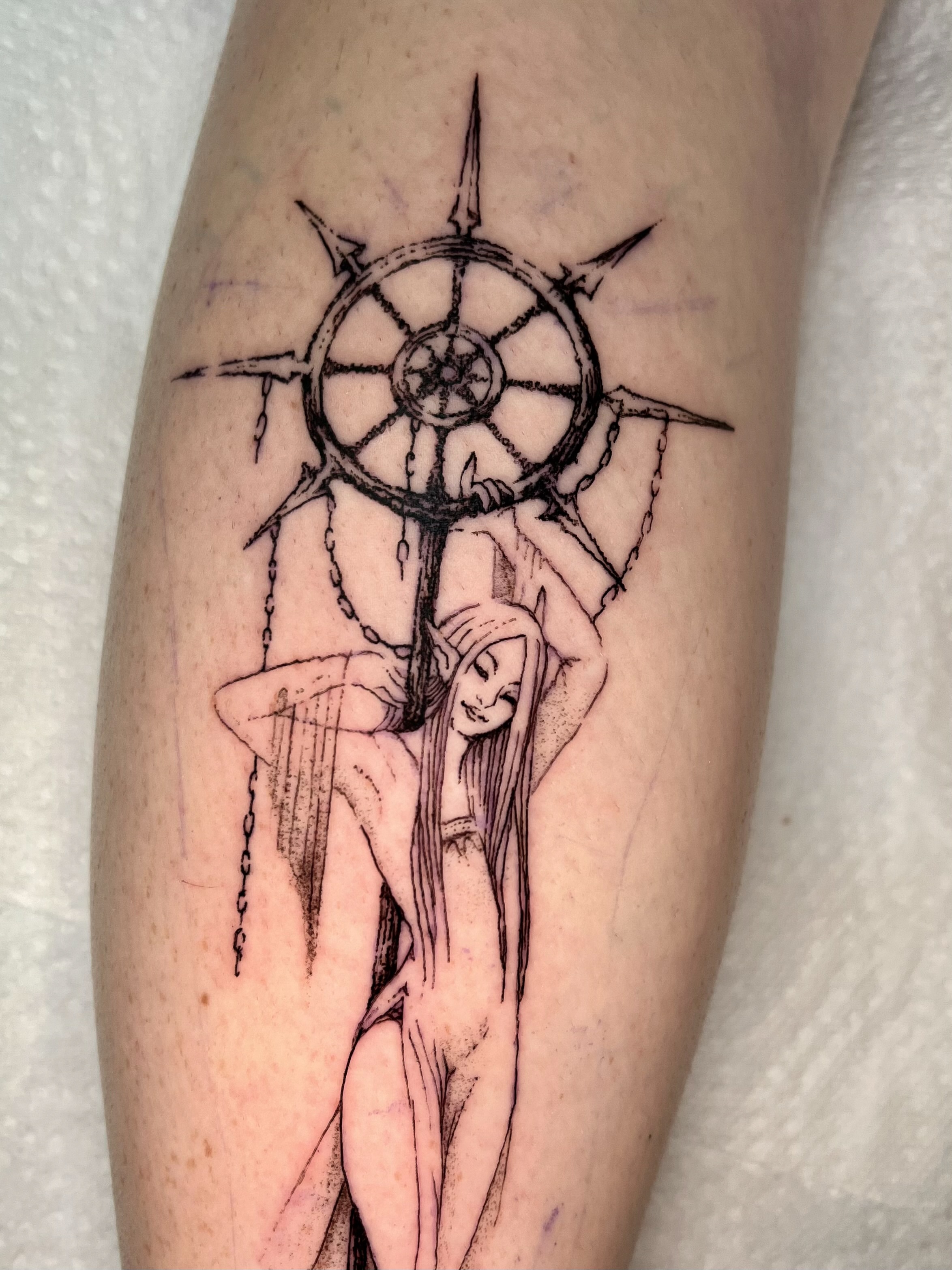 Tattoo by @elvensigils β black_and_grey, realism
