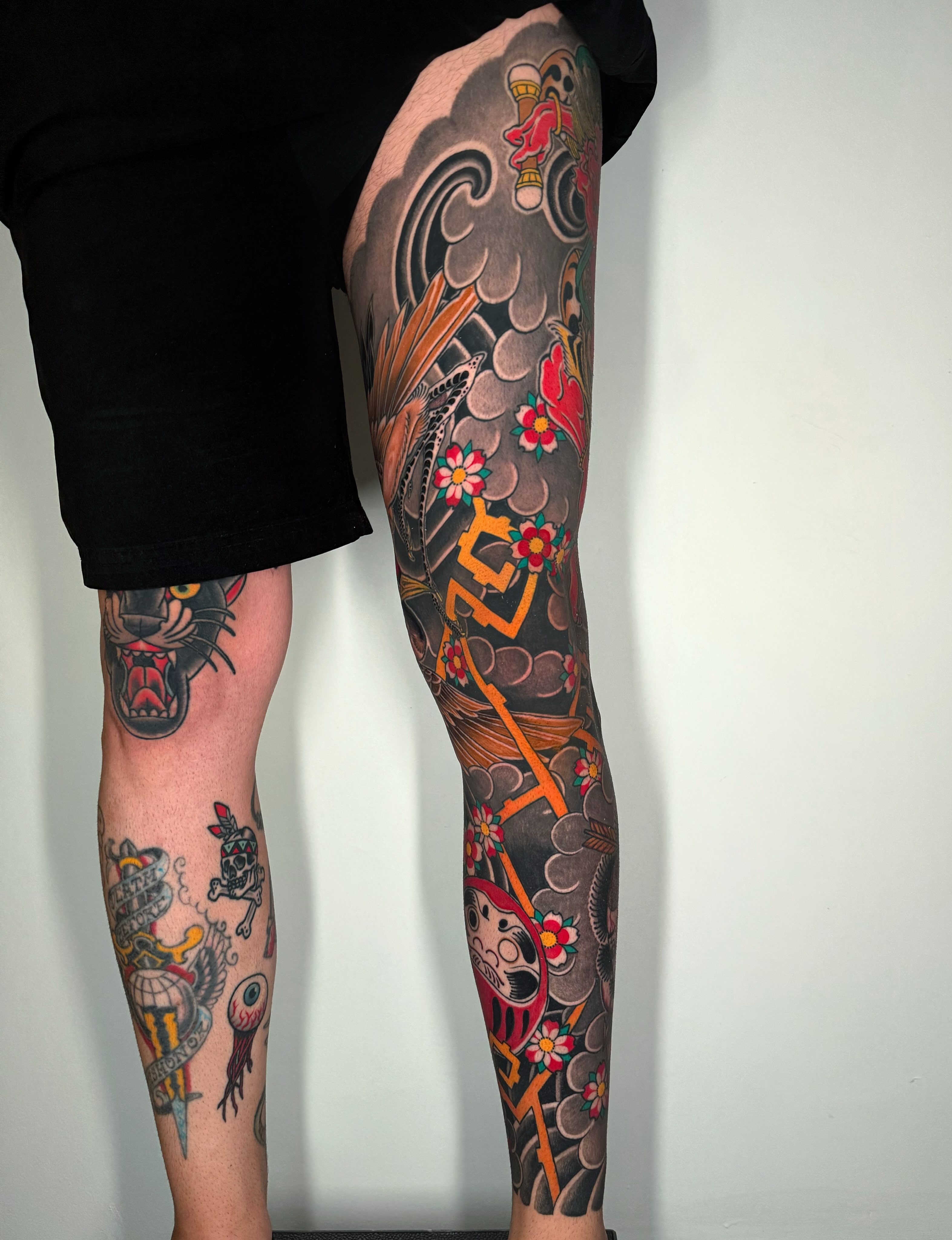 Japanese Irezumi japanese irezumi tattoo on the leg by H O R I H A N
