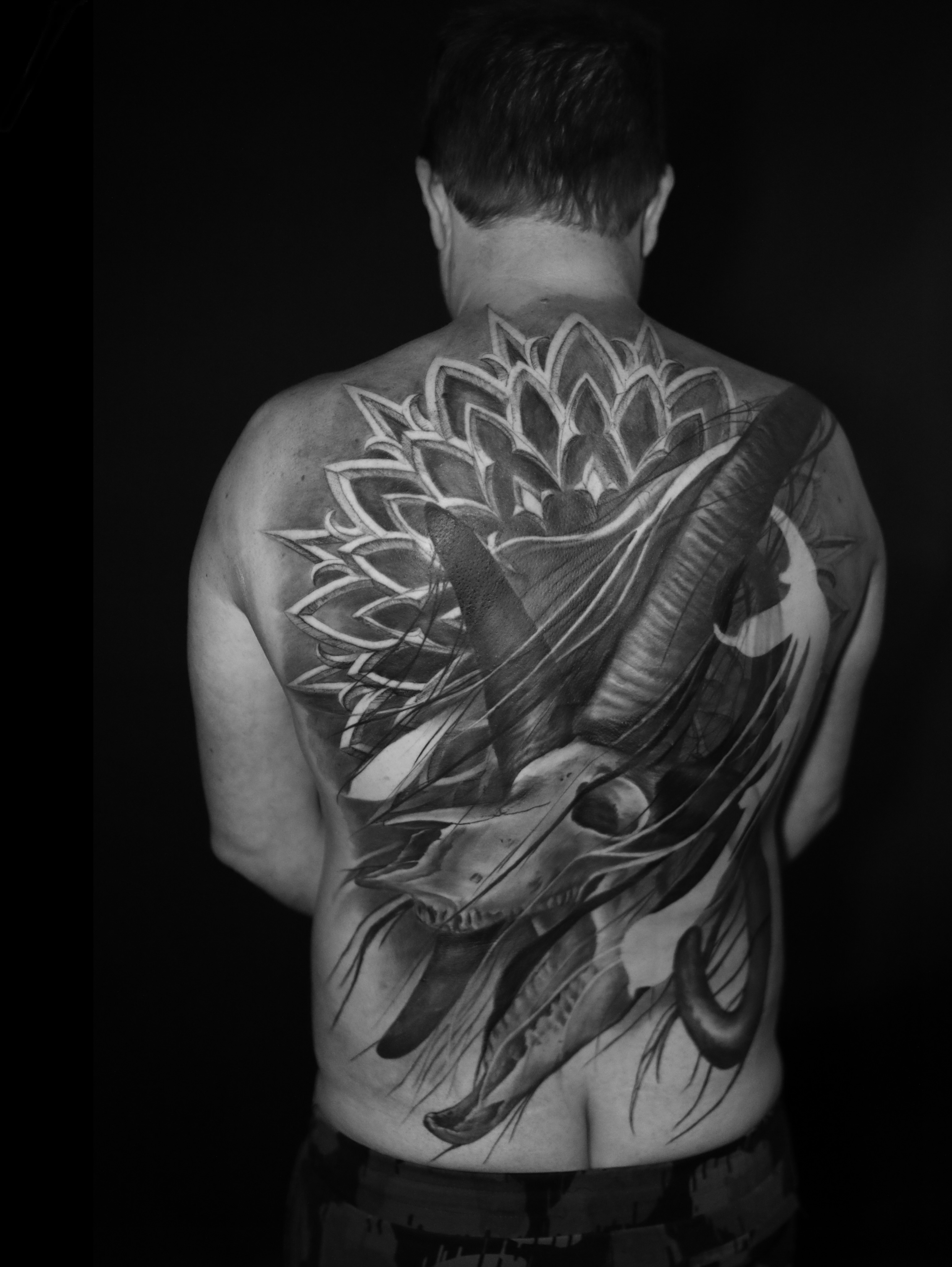 Tattoo by @dustinburtart — black_and_grey, realism