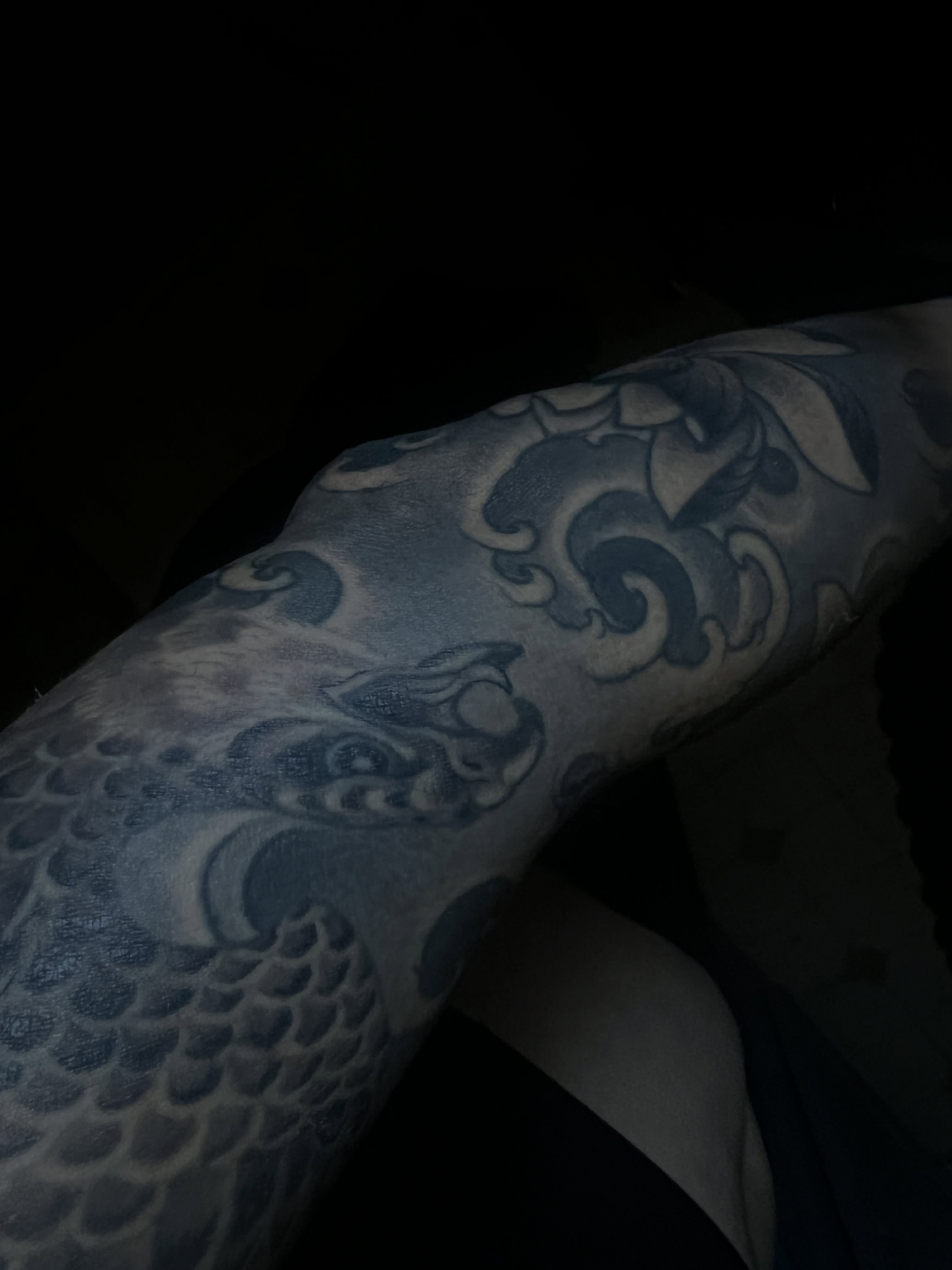 Koi fish japanese irezumi tattoo on the forearm by Tattoo Artist Mimzi PMA