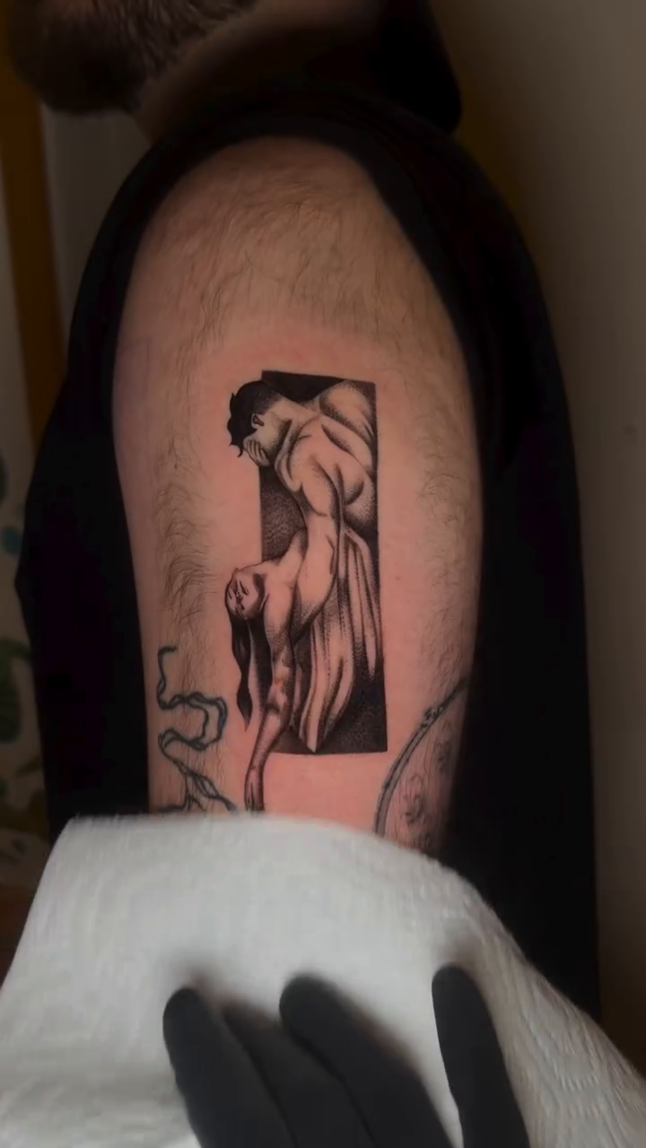 Tattoo by @inkbyivyx — black_and_grey, realism